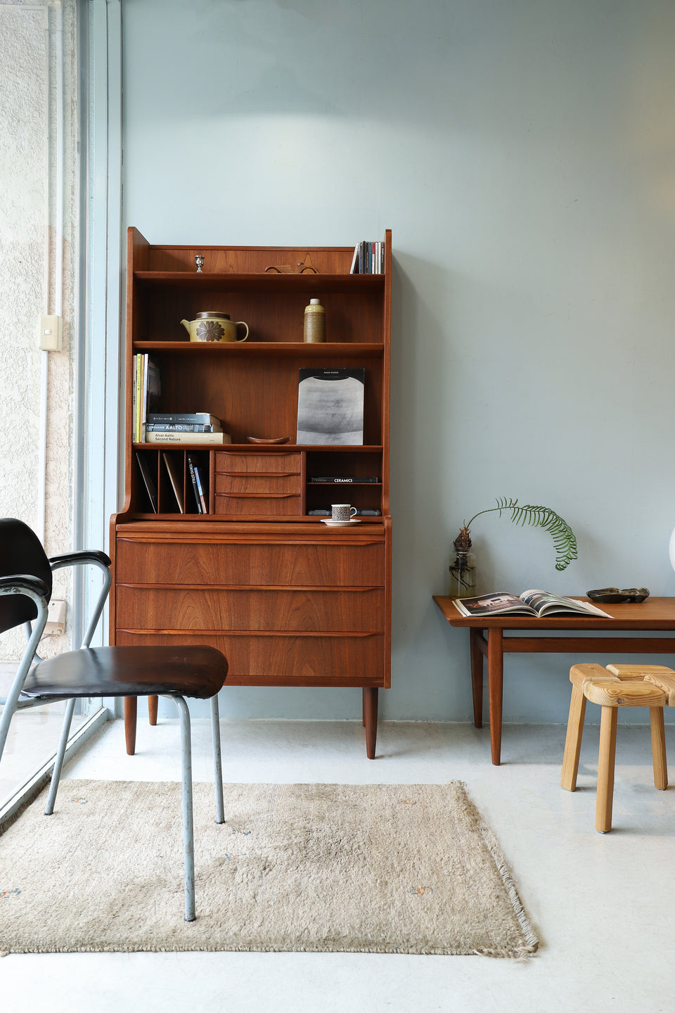 Bookcase Bureau Danish Vintage/デンマークヴィンテージ ブックケース ビューロー 本棚 北欧家具