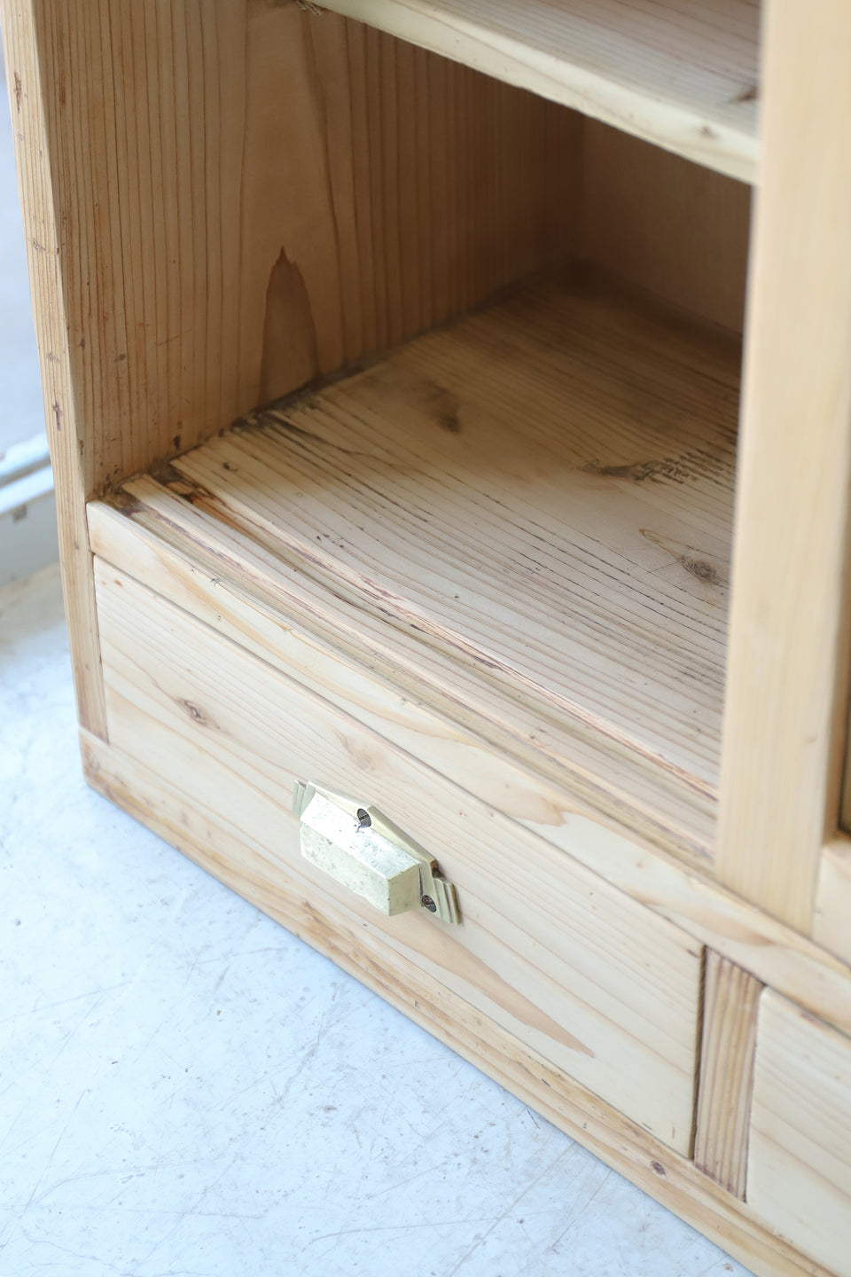 Japanese Vintage Glass Tea Cabinet/ジャパンヴィンテージ ガラスキャビネット 茶箪笥 収納 古道具