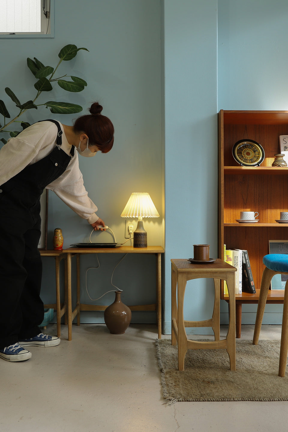 Swedish Vintage Alingsås keramik Table Lamp Ulla Winblad/スウェーデンヴィンテージ アリングソースケラミック テーブルランプ ウラ・ウィンブラッド 間接照明