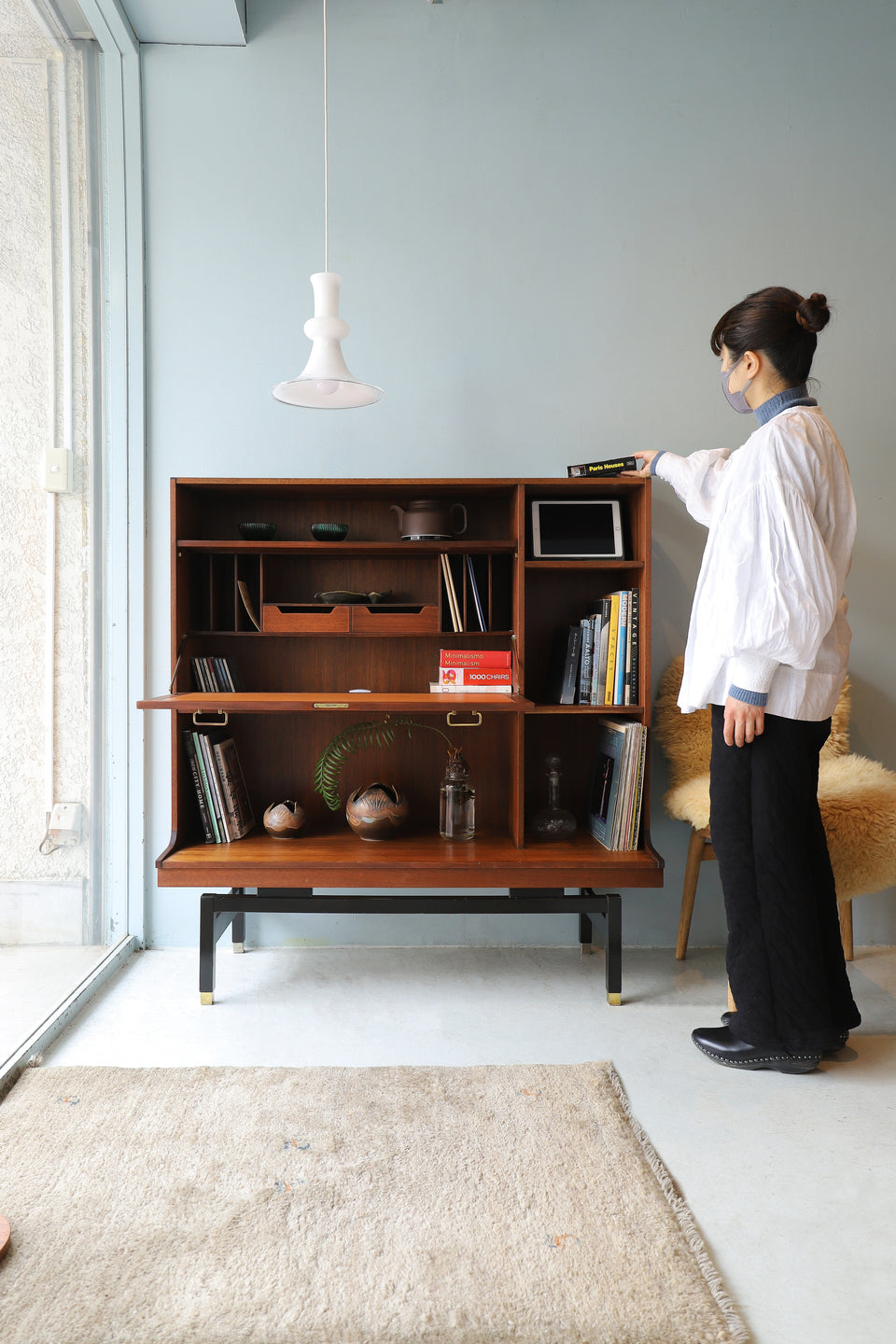 G-PLAN Tola&Black Bureau Cabinet UK Vintage/イギリスヴィンテージ ジープラン トラー&ブラック ビューロー キャビネット