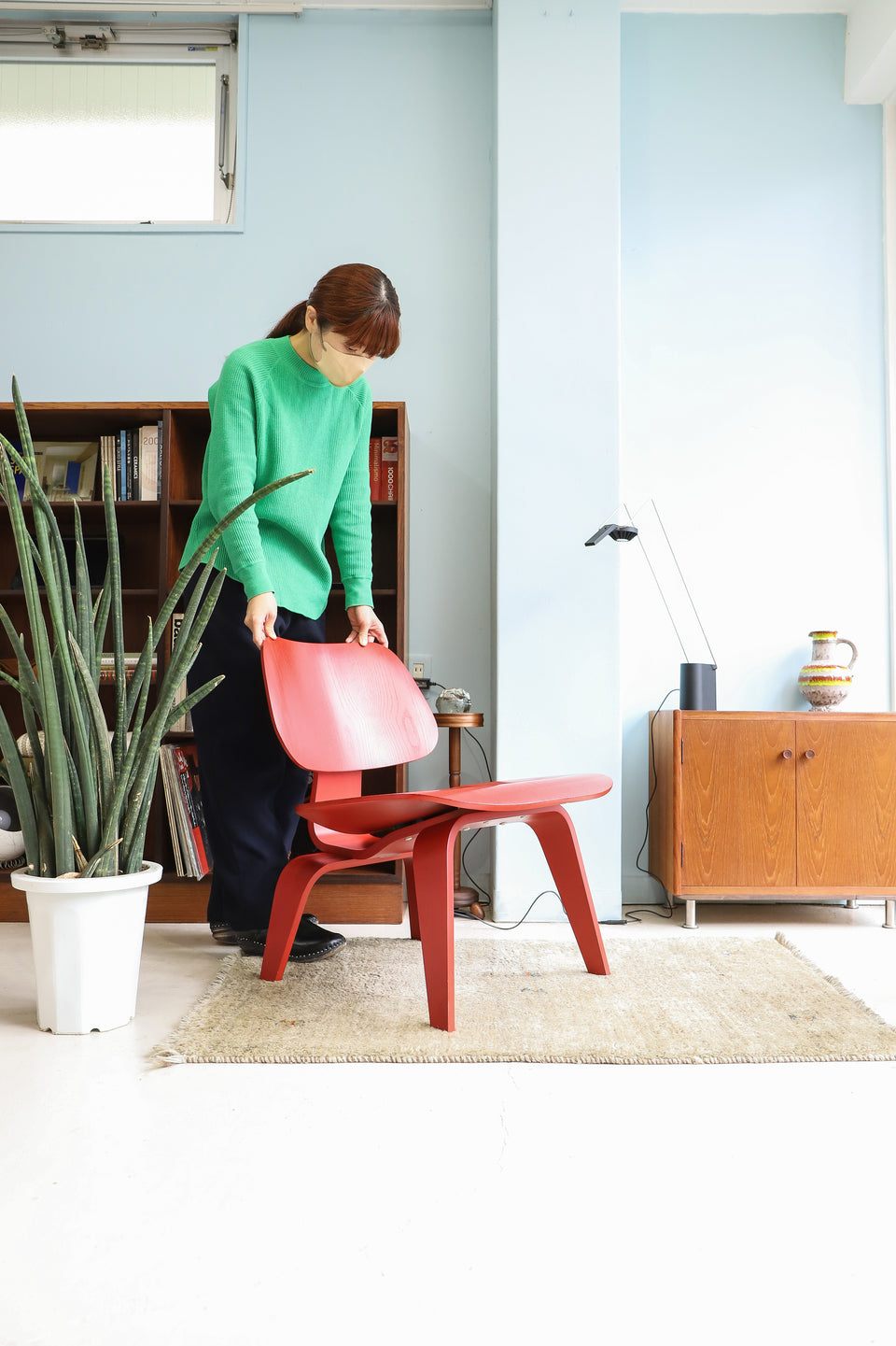 Herman Miller EAMES Plywood Chair LCW Red/ハーマンミラー イームズ ラウンジチェア プライウッド レッド