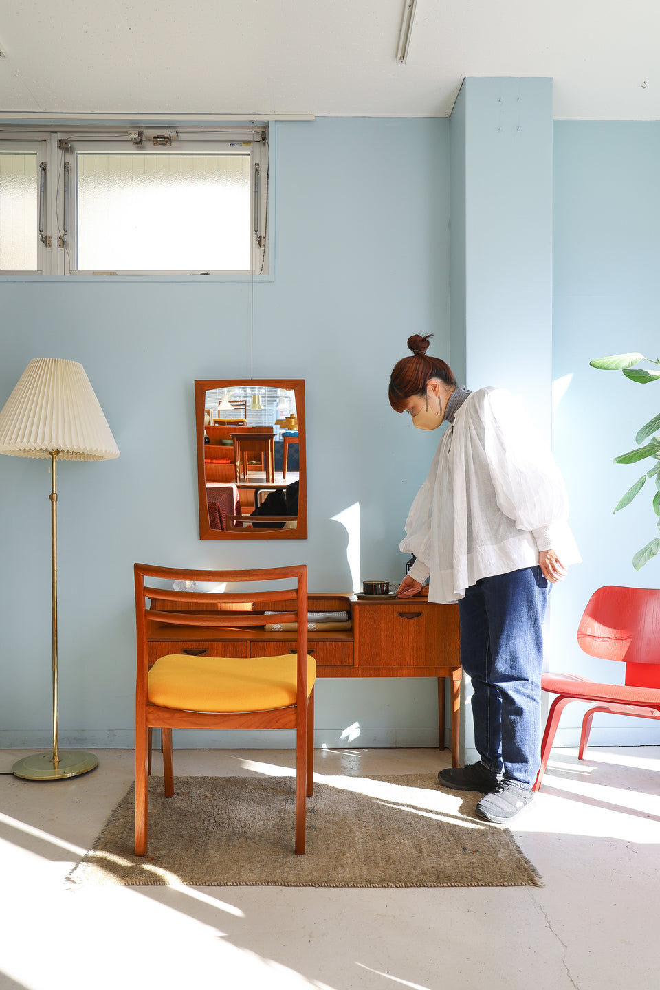 Danish Vintage Wall Mirror/デンマークヴィンテージ ウォールミラー 鏡 北欧インテリア