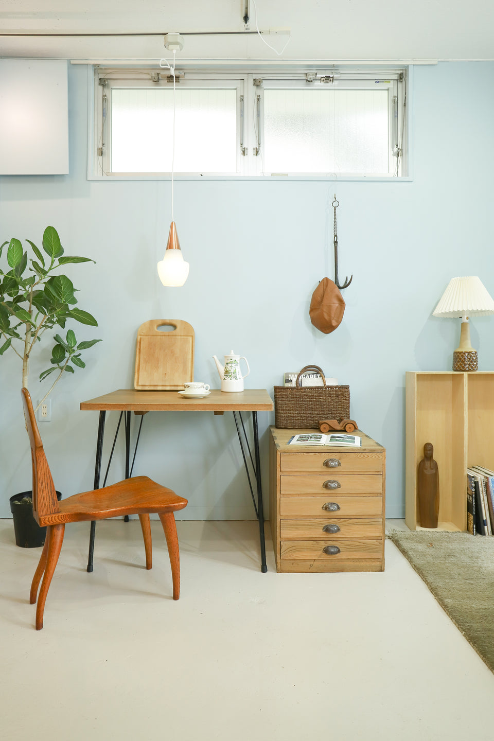 Danish Vintage Glass Copper Pendant Light/デンマークヴィンテージ ペンダントライト ガラス コッパー 照明 北欧インテリア