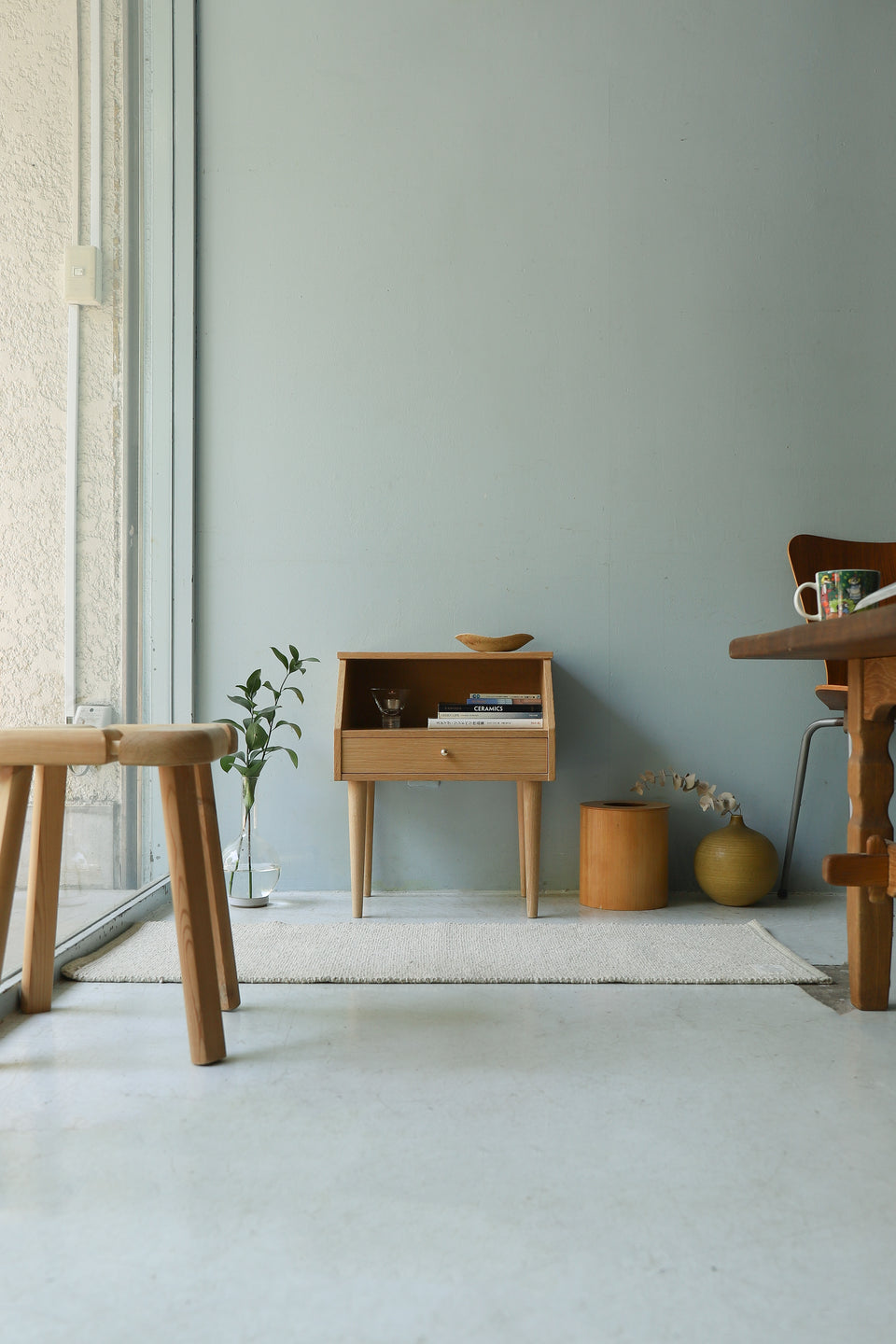 Danish Vintage Oak Night Table/デンマークヴィンテージ ナイトテーブル オーク材 北欧家具