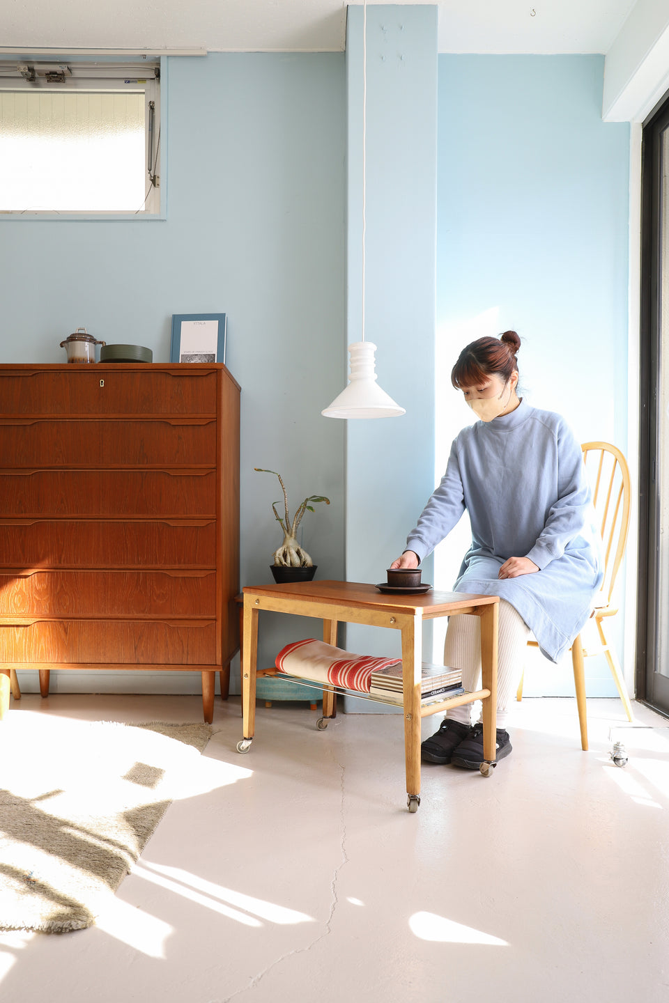 Scandinavian Vintage Caster Side Table/北欧ヴィンテージ キャスター サイドテーブル ワゴン
