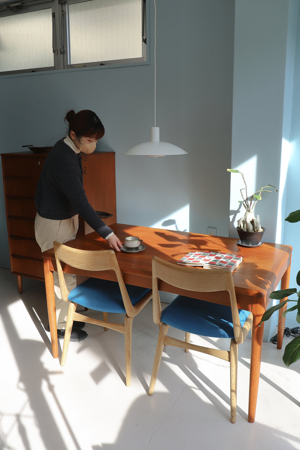 Japanese Vintage Teakwood Dining Table/ジャパンヴィンテージ ダイニングテーブル チーク材 北欧スタイル