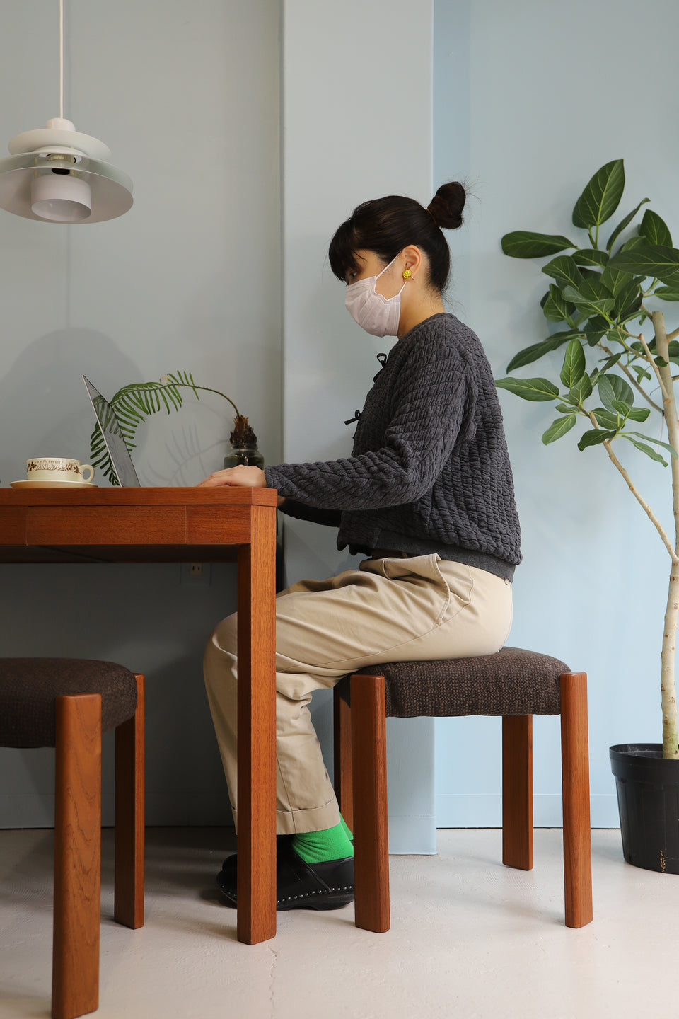 Japanese Vintage Teakwood Stool/ジャパンヴィンテージ スツール チーク材 椅子 モダン