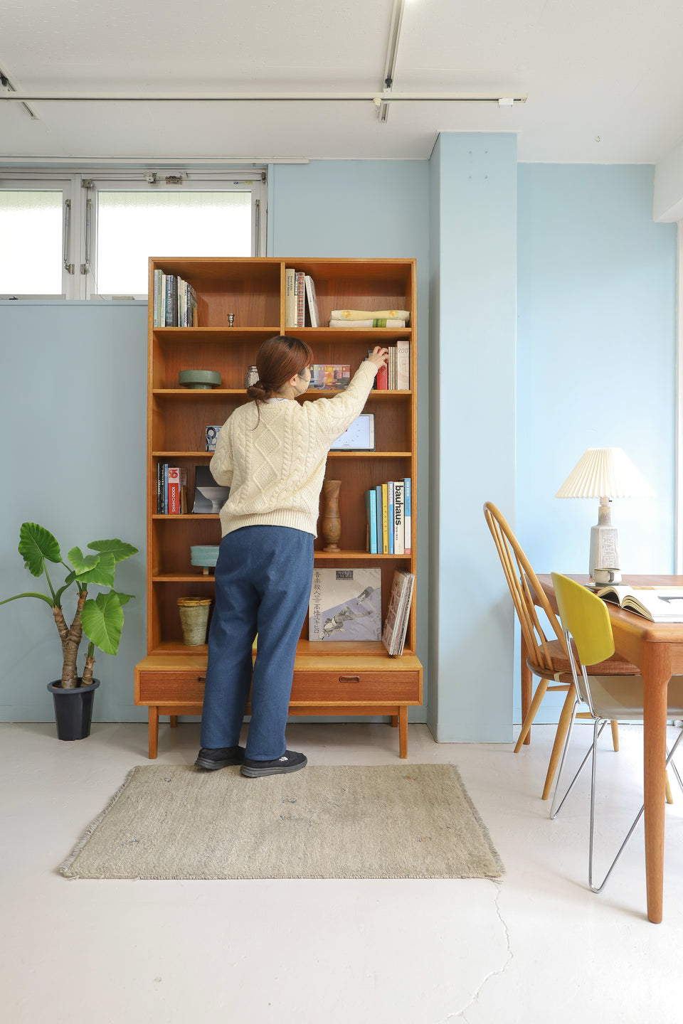 Scandinavian Vintage Oakwood Bookcase/北欧ヴィンテージ ブックケース シェルフ オーク材 本棚 収納家具