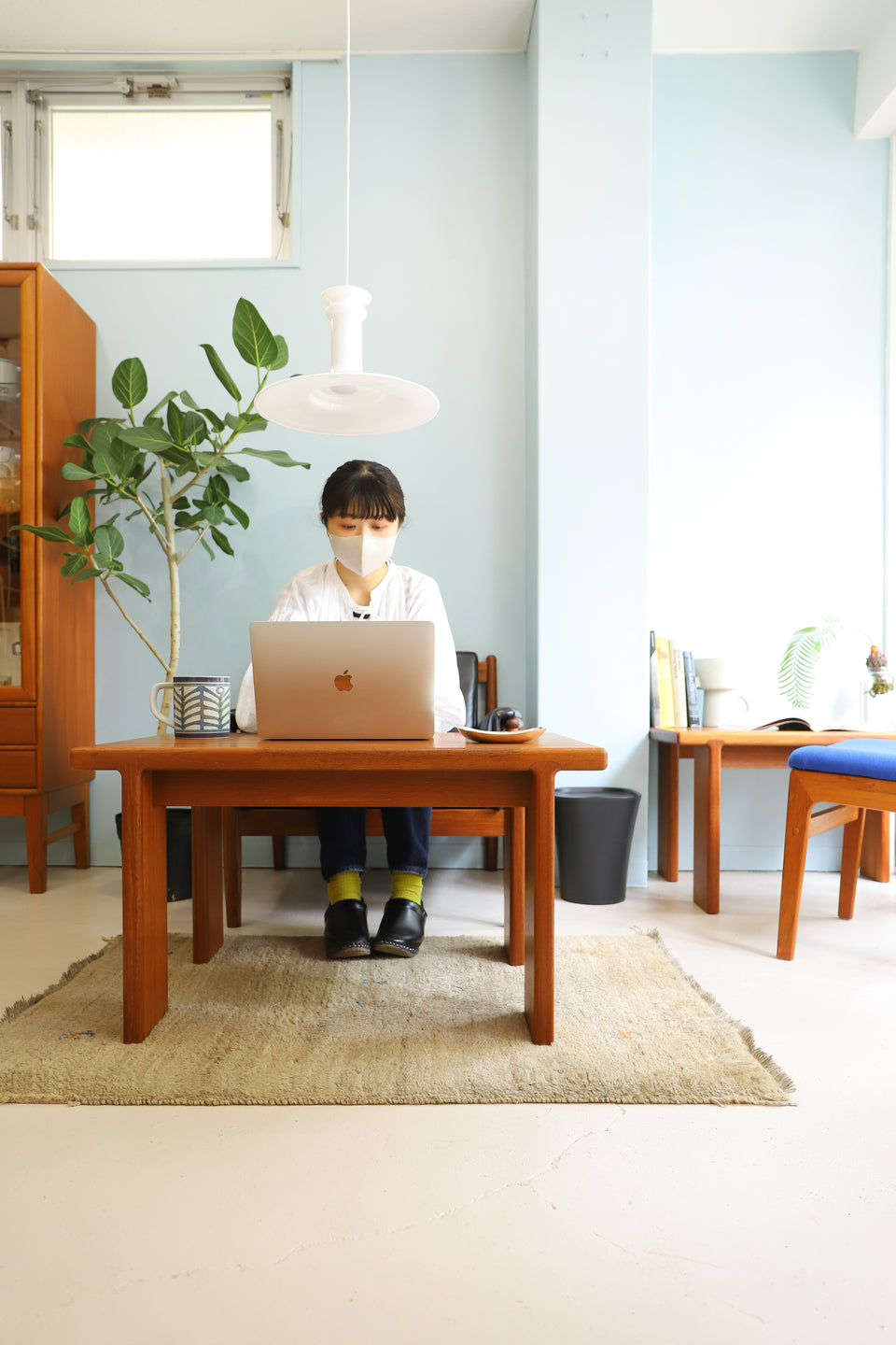 Japanese Vintage Teakwood Center Table/ジャパンヴィンテージ センターテーブル チーク集成材 サイドテーブル