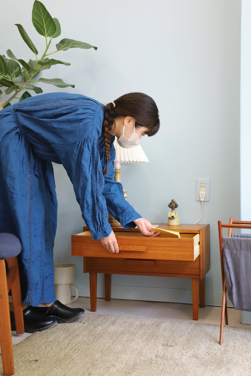Scandinavian Vintage Small Side Chest 2Drawers/北欧ヴィンテージ スモールサイドチェスト 2段 チーク材