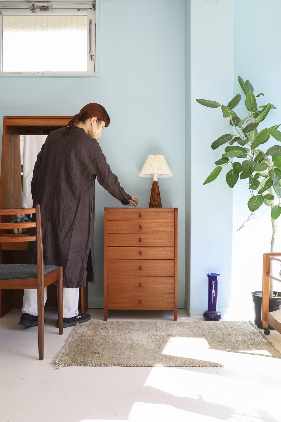 Japanese Vintage Nissin Mokkou Drawer Chest Teakwood/日進木工 チェスト 引き出し チーク材 北欧スタイル ジャパンヴィンテージ