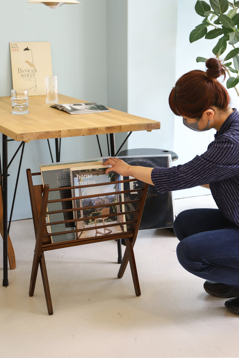 Rumania Vintage Folding Magazine Rack/ルーマニアヴィンテージ 折りたたみ マガジンラック