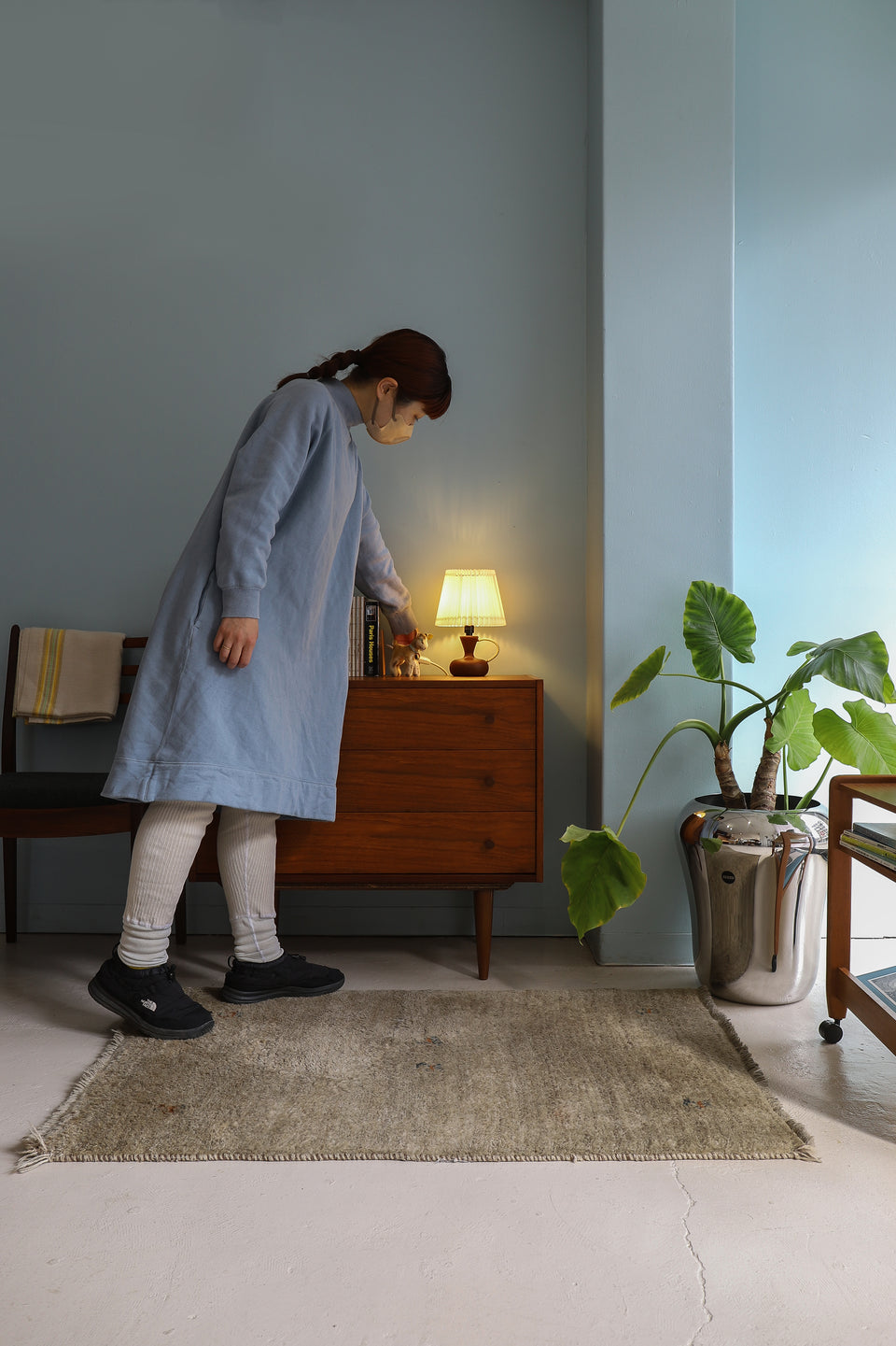 Teakwood Small Vase Table Lamp Danish Vintage/デンマークヴィンテージ スモールテーブルランプ チーク材 間接照明 北欧インテリア
