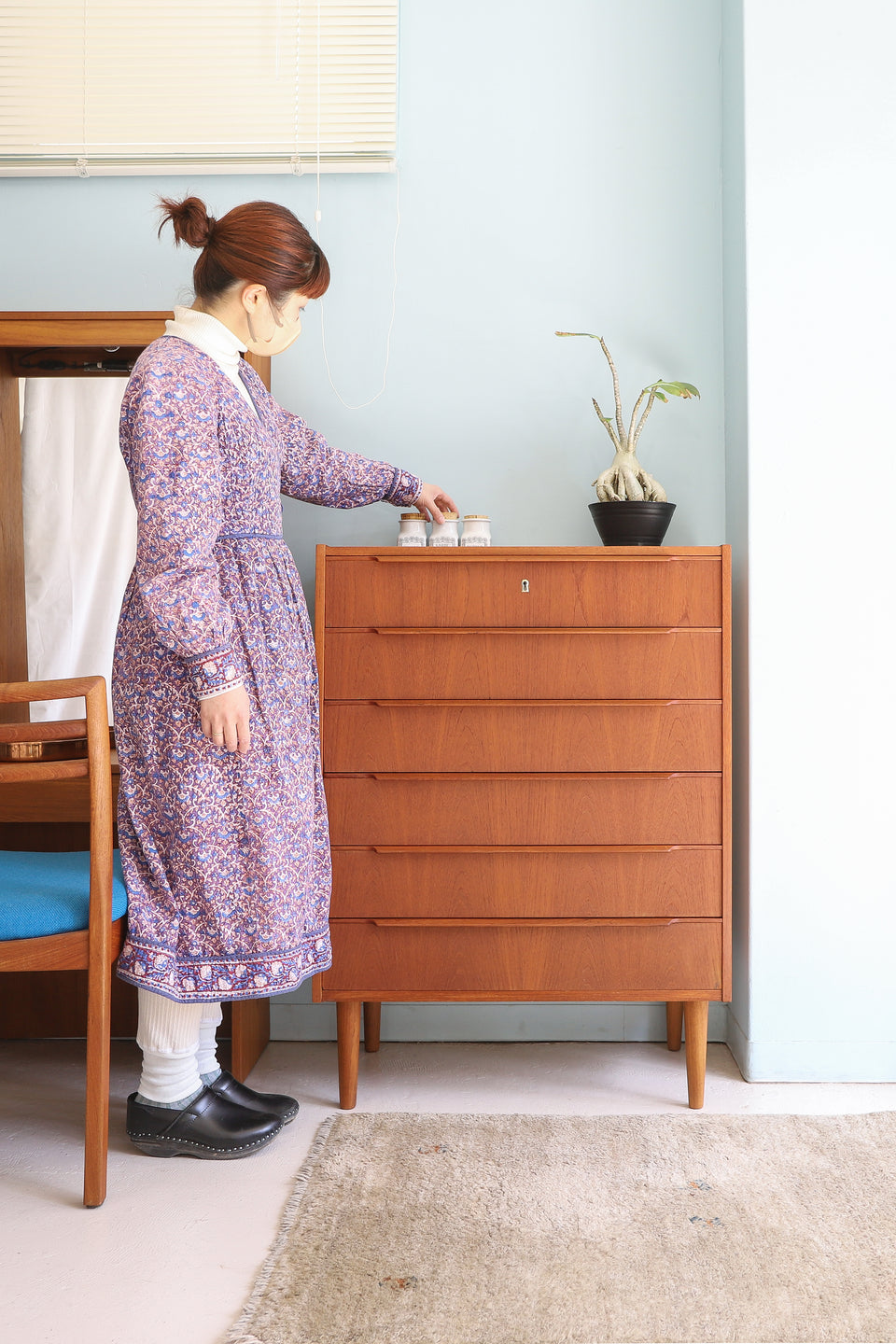 Vintage Teakwood 6drawer Chest Danish/デンマークヴィンテージ チェスト 6段 チーク材 引き出し 北欧家具