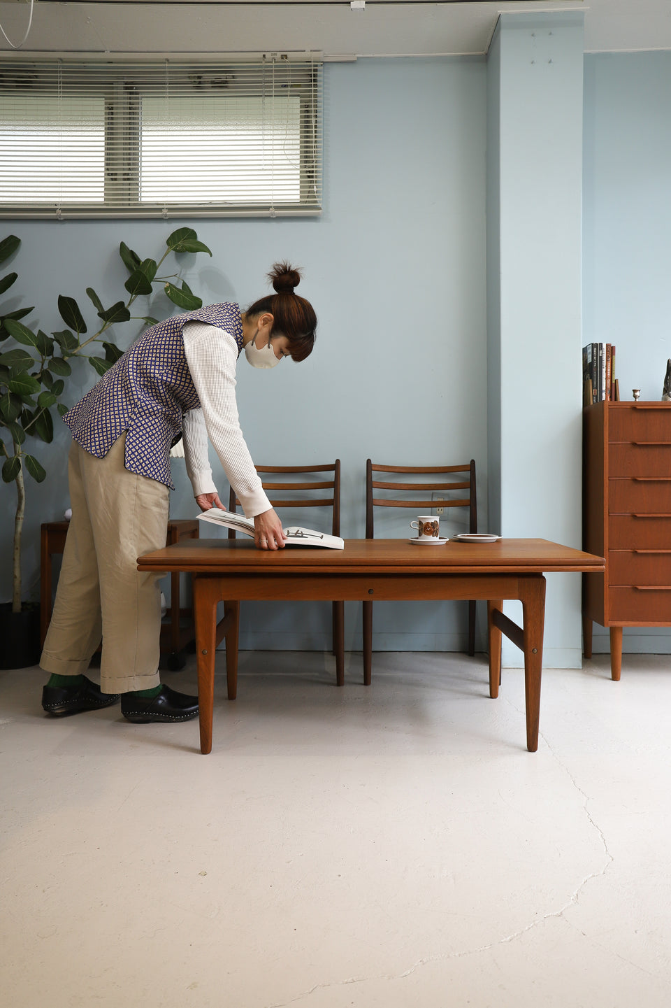 Kai Kristiansen Elevator Extension Table Vildbjerg Møbelfabrik/デンマークヴィンテージ カイ・クリスチャンセン エレベーター エクステンションテーブル 北欧家具