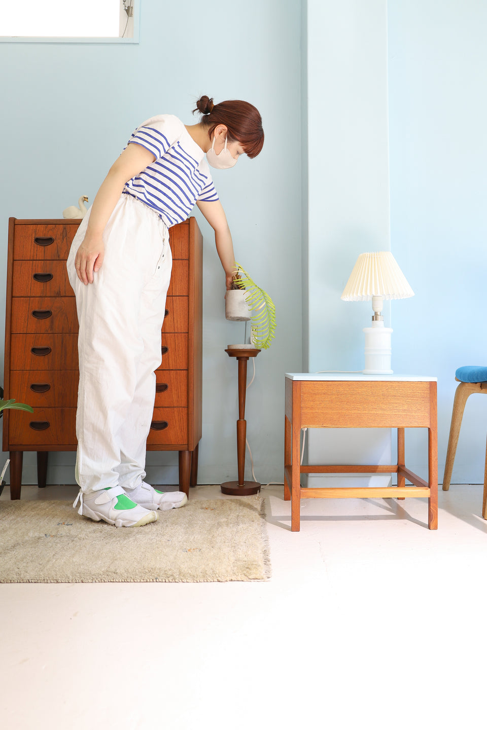 Teakwood Plant Stand Accessory Tray Danish Vintage/デンマークヴィンテージ プラントスタンド アクセサリートレー 北欧インテリア