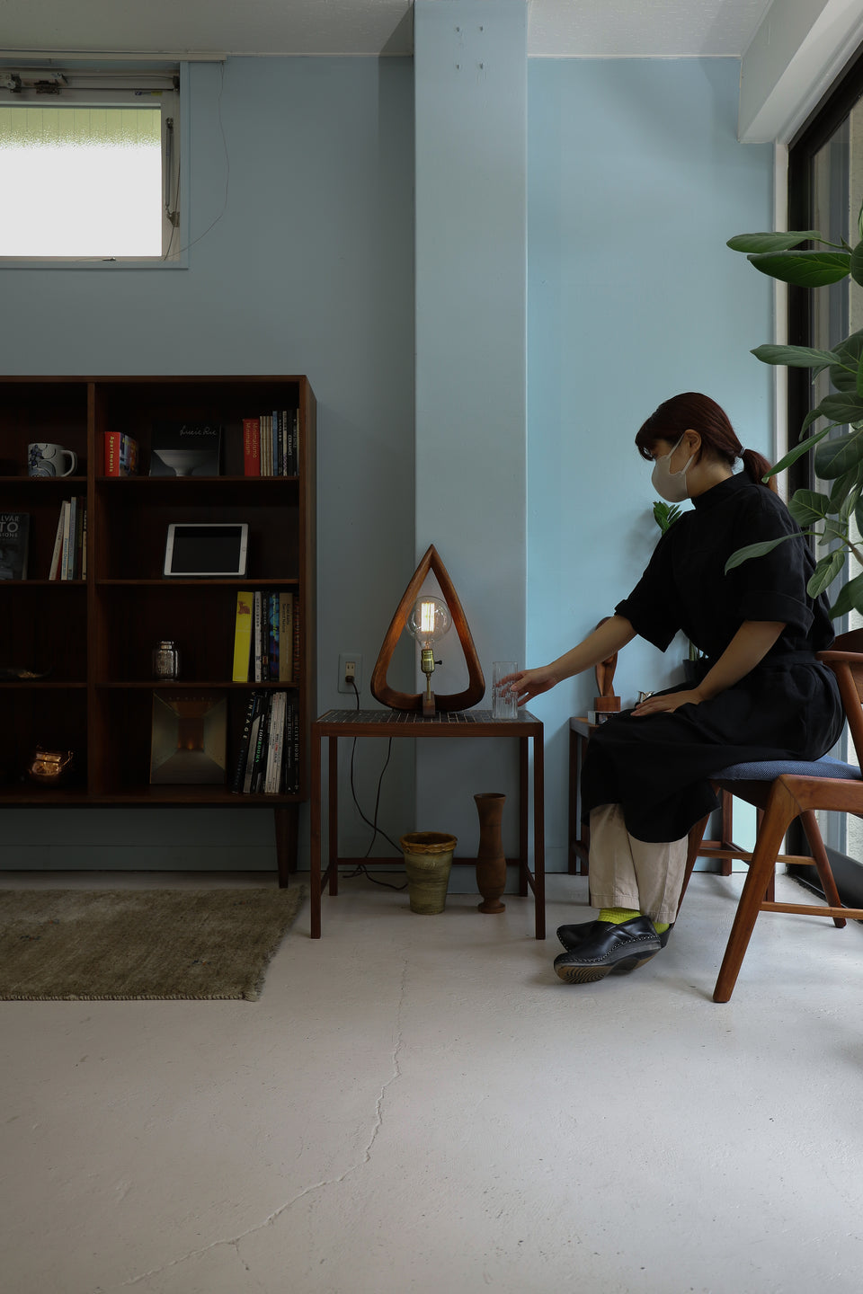 Wood Frame Table Lamp/ウッドフレーム テーブルランプ ヴィンテージスタイル インダストリアル 間接照明