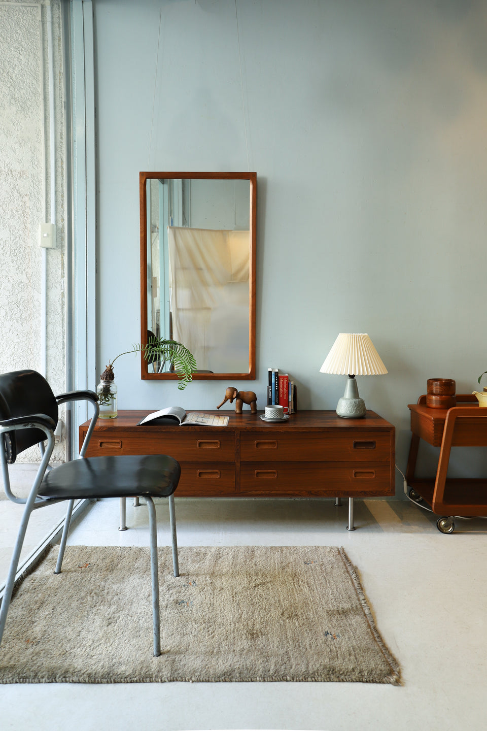 Aksel Kjersgaard Teak Mirror Model166 Kai Kristiansen/デンマークヴィンテージ アクセル・キアスゴー ウォールミラー チーク材 カイ・クリスチャンセン