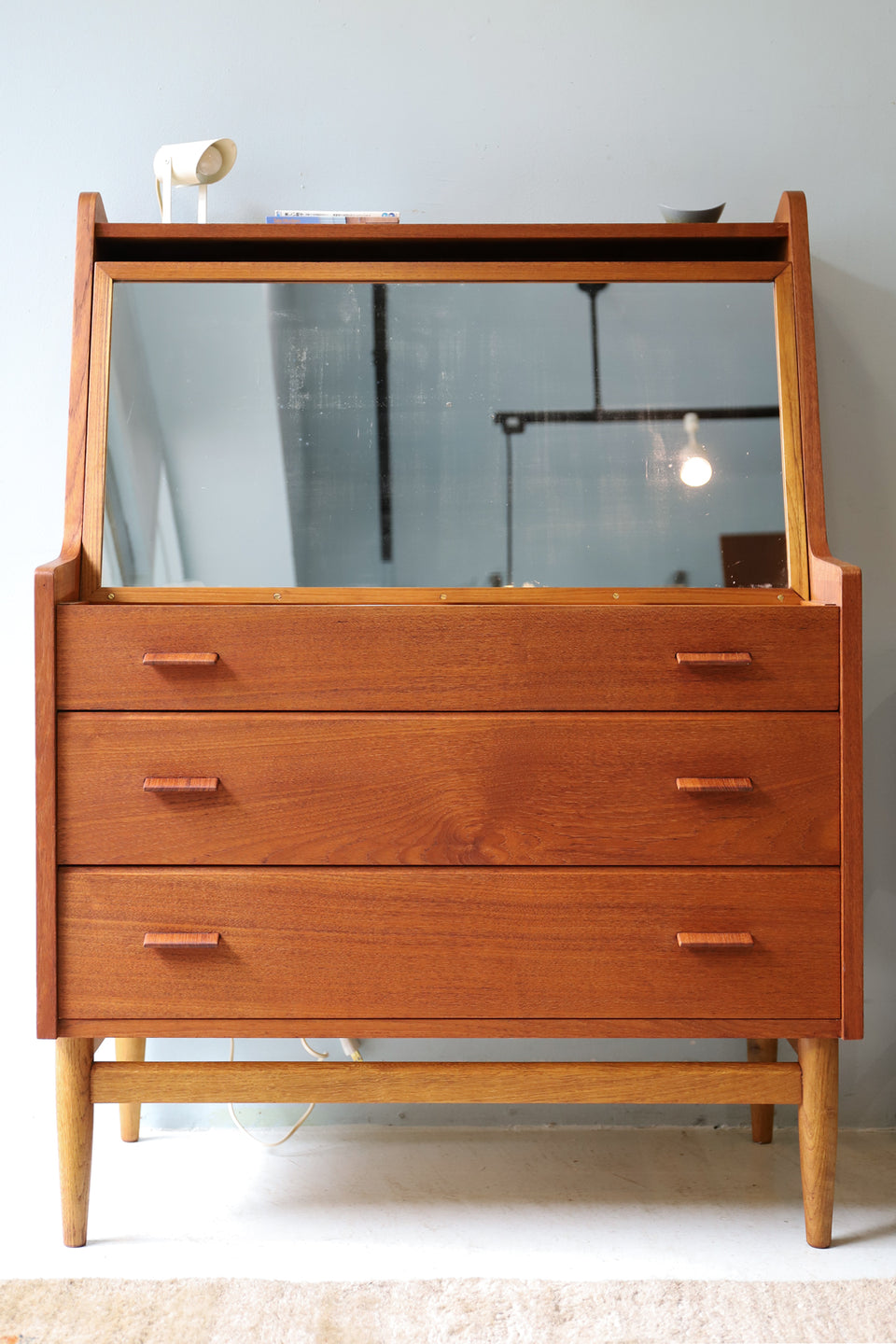 Danish Vintage Writing Desk Bureau Dresser/デンマーク ヴィンテージ ライティング ビューロー 北欧モダン デスク チェスト