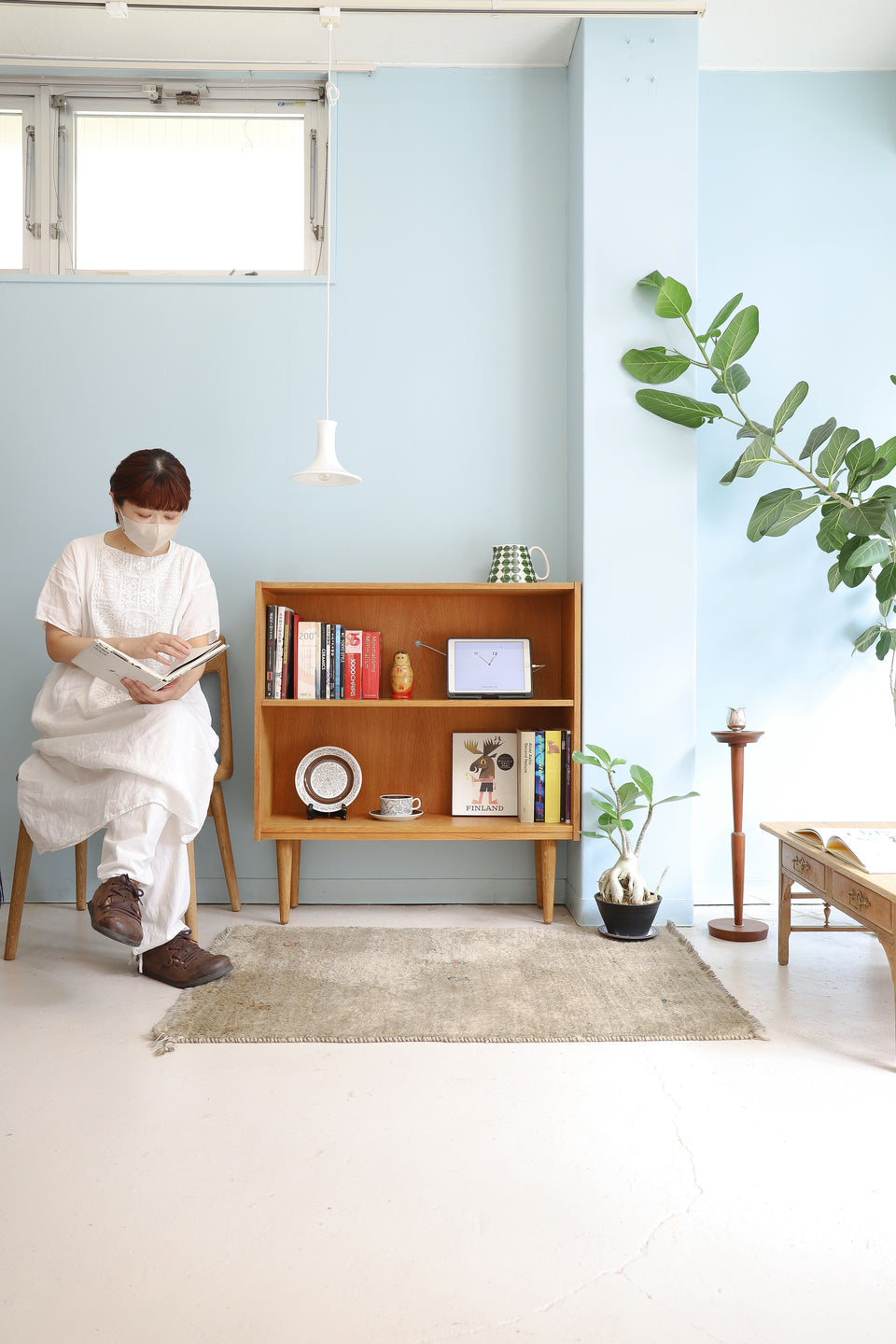 Danish Vintage Oakwood Small Bookcase/デンマークヴィンテージ ブックケース オーク材 本棚 北欧家具