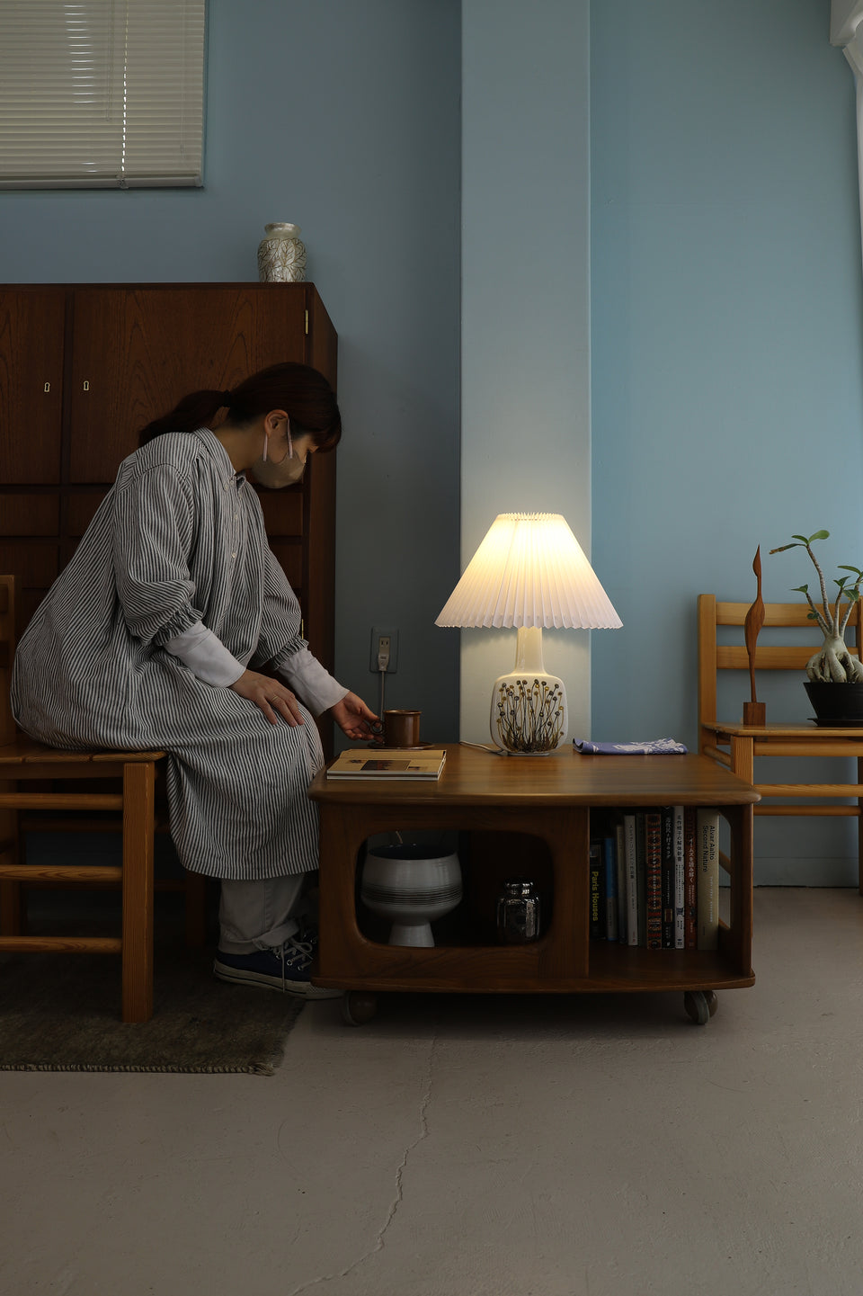 Danish Vintage Royal Copenhagen Baca Table Lamp Ellen Malmer/デンマークヴィンテージ ロイヤルコペンハーゲン バッカ テーブルランプ エレン・マルマー 間接照明 北欧インテリア