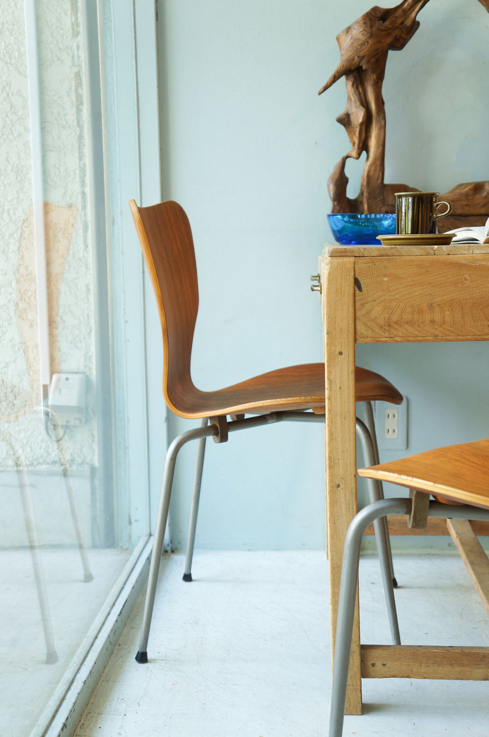 MH Stålmøbler Teak Plywood Stacking Chair/デンマークヴィンテージ スタッキングチェア チーク材 プライウッド 椅子 ミッドセンチュリー モダン 北欧家具