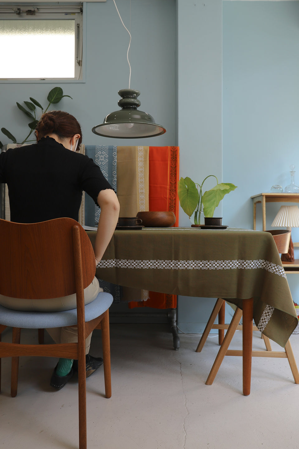 Scandinavian Vintage Fabric Table Cloth/北欧ヴィンテージ ファブリック カーテン テーブルクロス