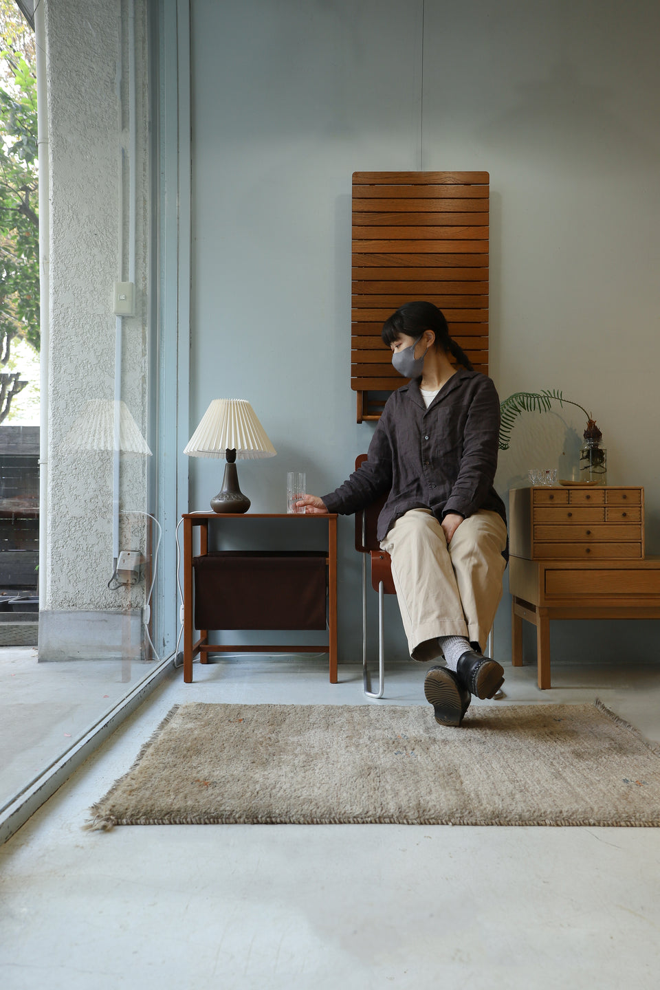 Side Table with Magazine Rack Scandinavian Vintage/北欧ヴィンテージ サイドテーブル マガジンラック