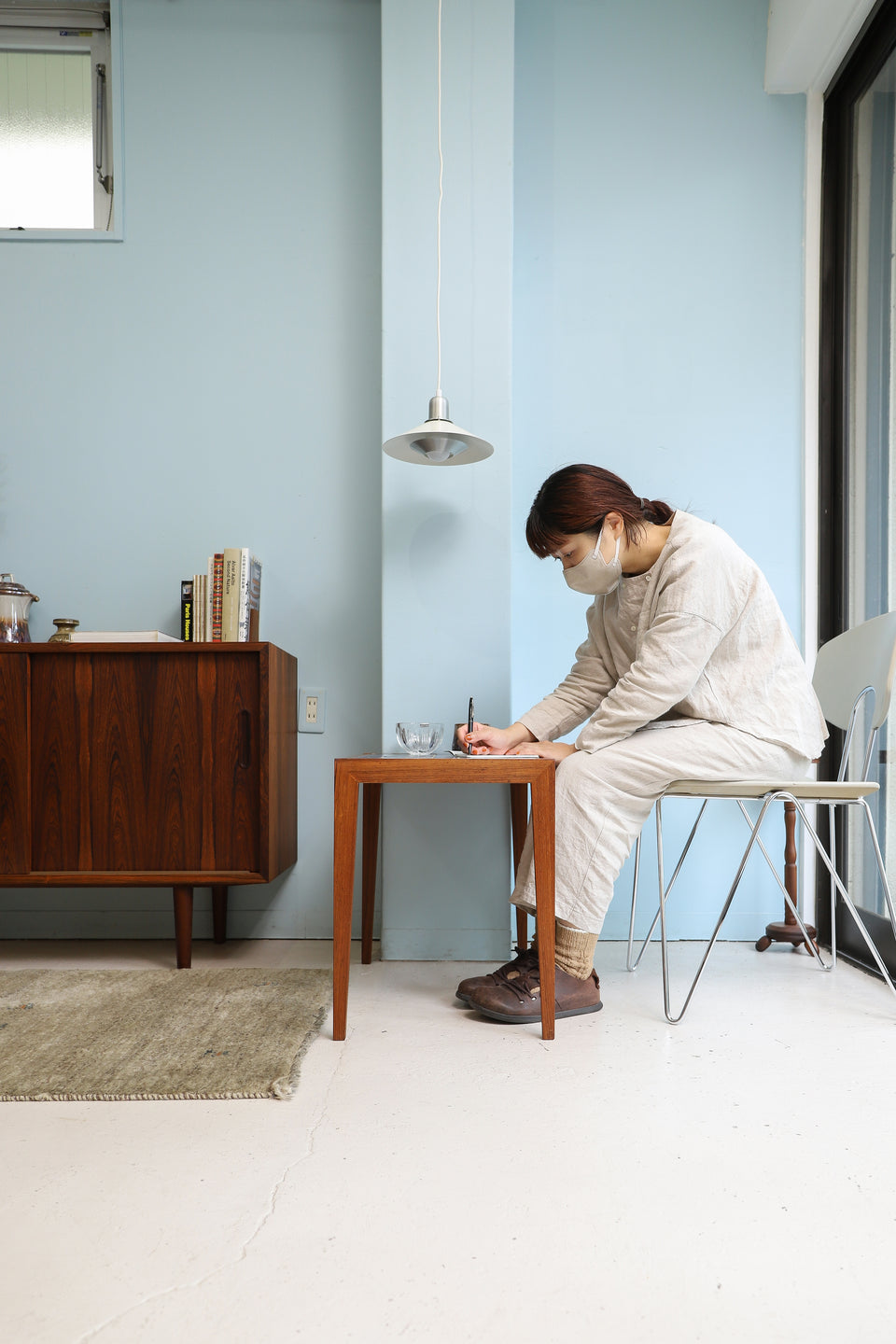 Danish Vintage Side Table Rosewood with Ceramic Tile/デンマークヴィンテージ サイドテーブル ローズウッド タイルトップ 北欧家具