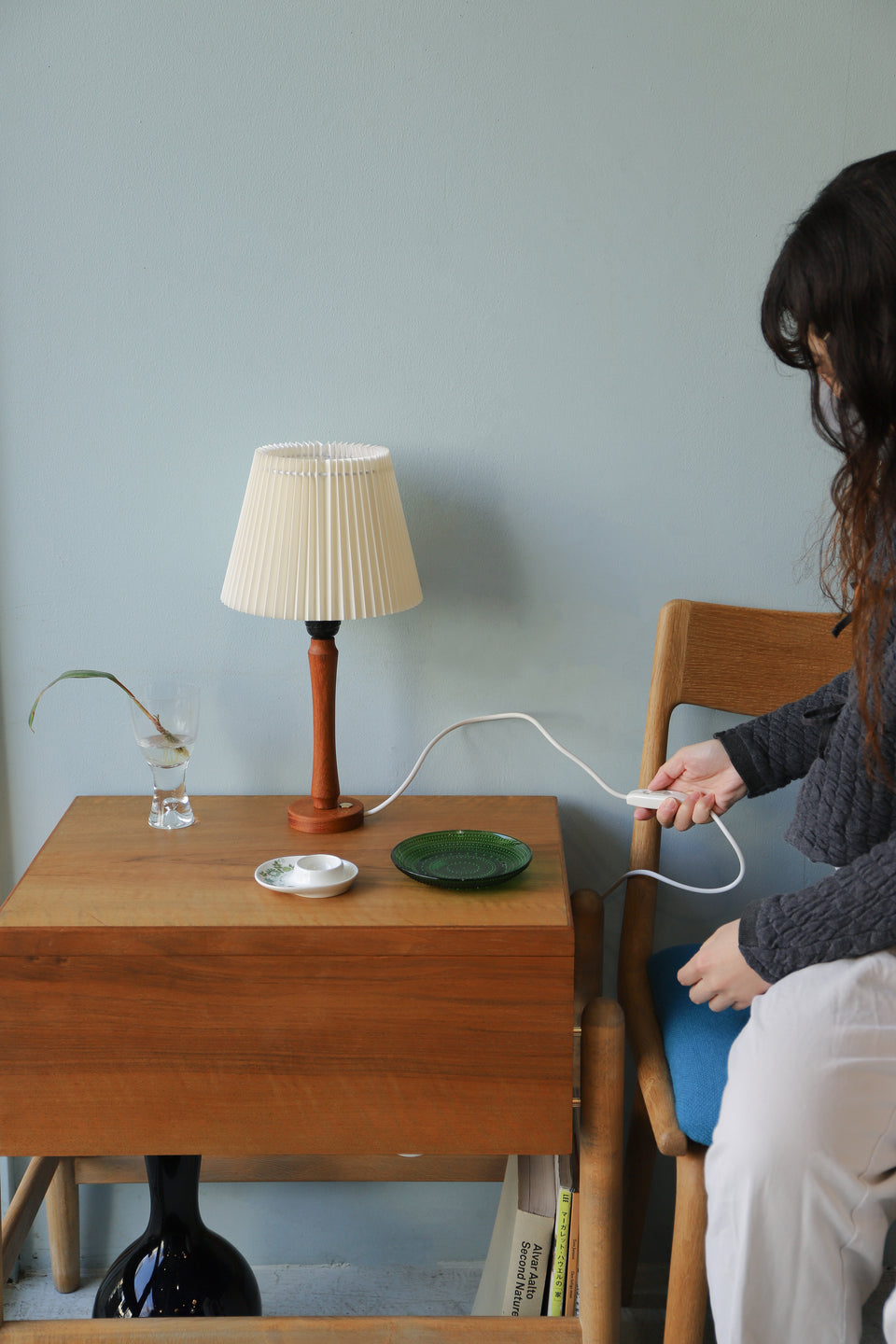 Small Teak Table Lamp Danish Vintage/デンマークヴィンテージ テーブルランプ チーク材 照明 北欧インテリア