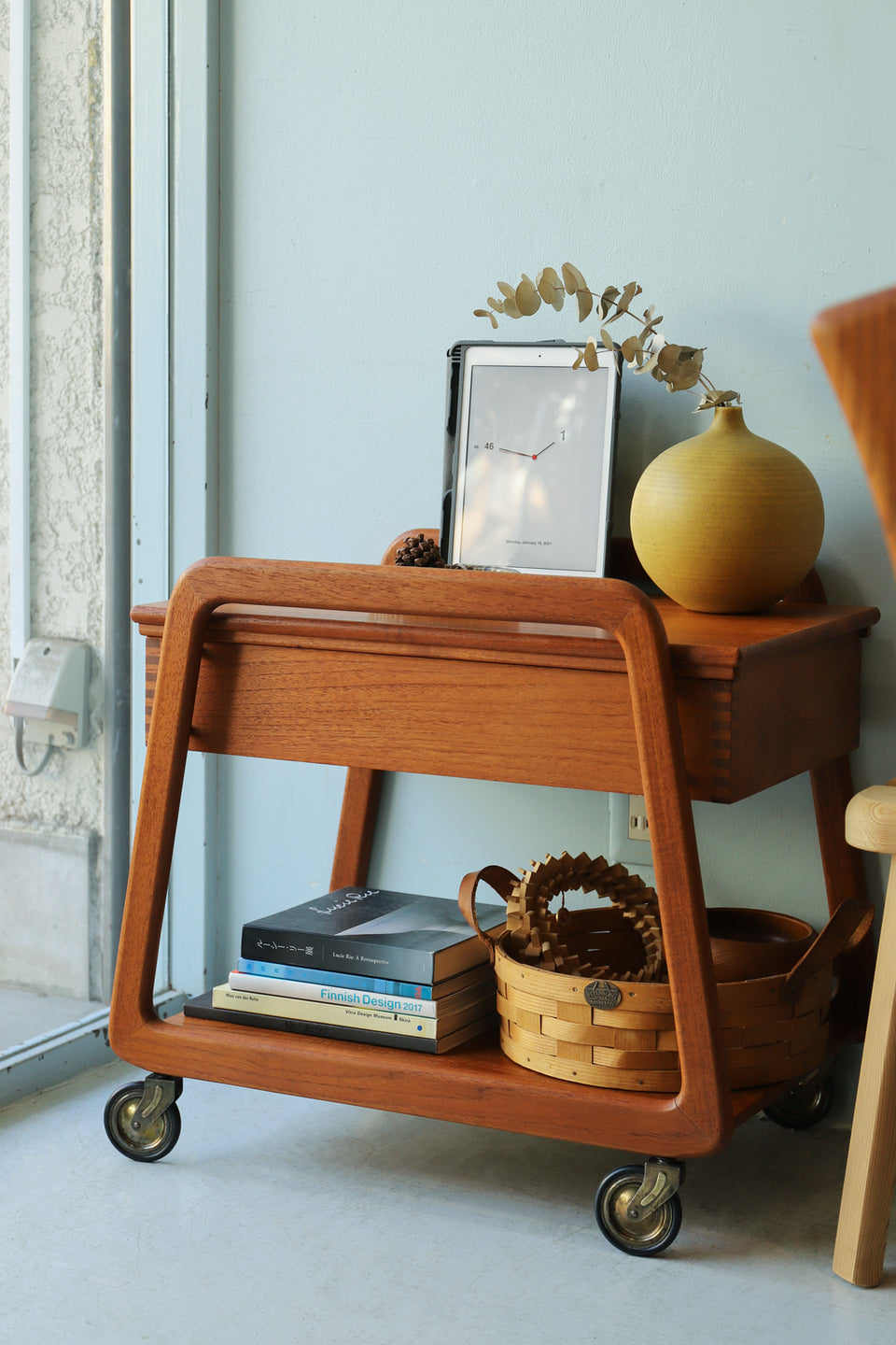 Danish Vintage Sika Møbler Sewing Wagon/デンマークヴィンテージ シカモブラー ソーイングワゴン チーク材 北欧家具