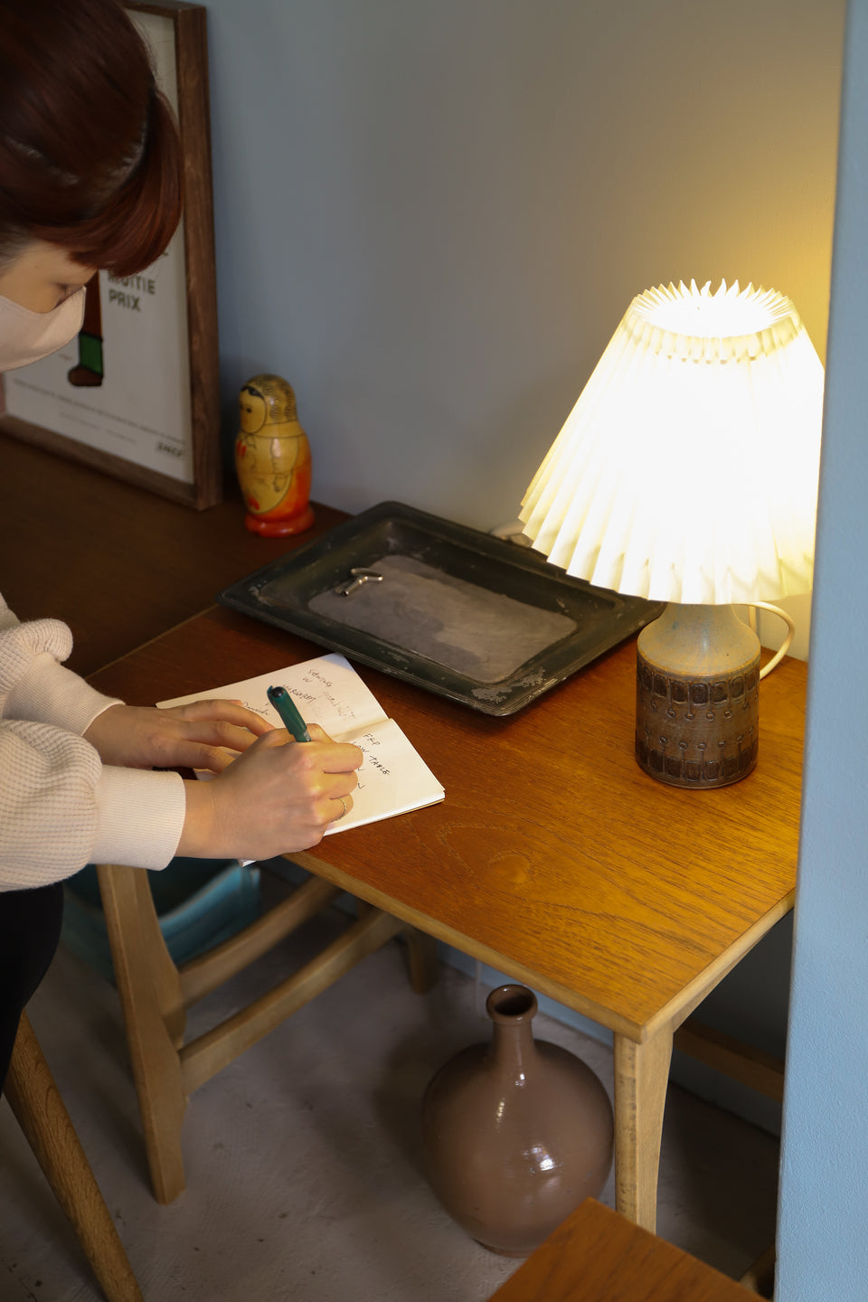 Swedish Vintage Alingsås keramik Table Lamp Ulla Winblad/スウェーデンヴィンテージ アリングソースケラミック テーブルランプ ウラ・ウィンブラッド 間接照明