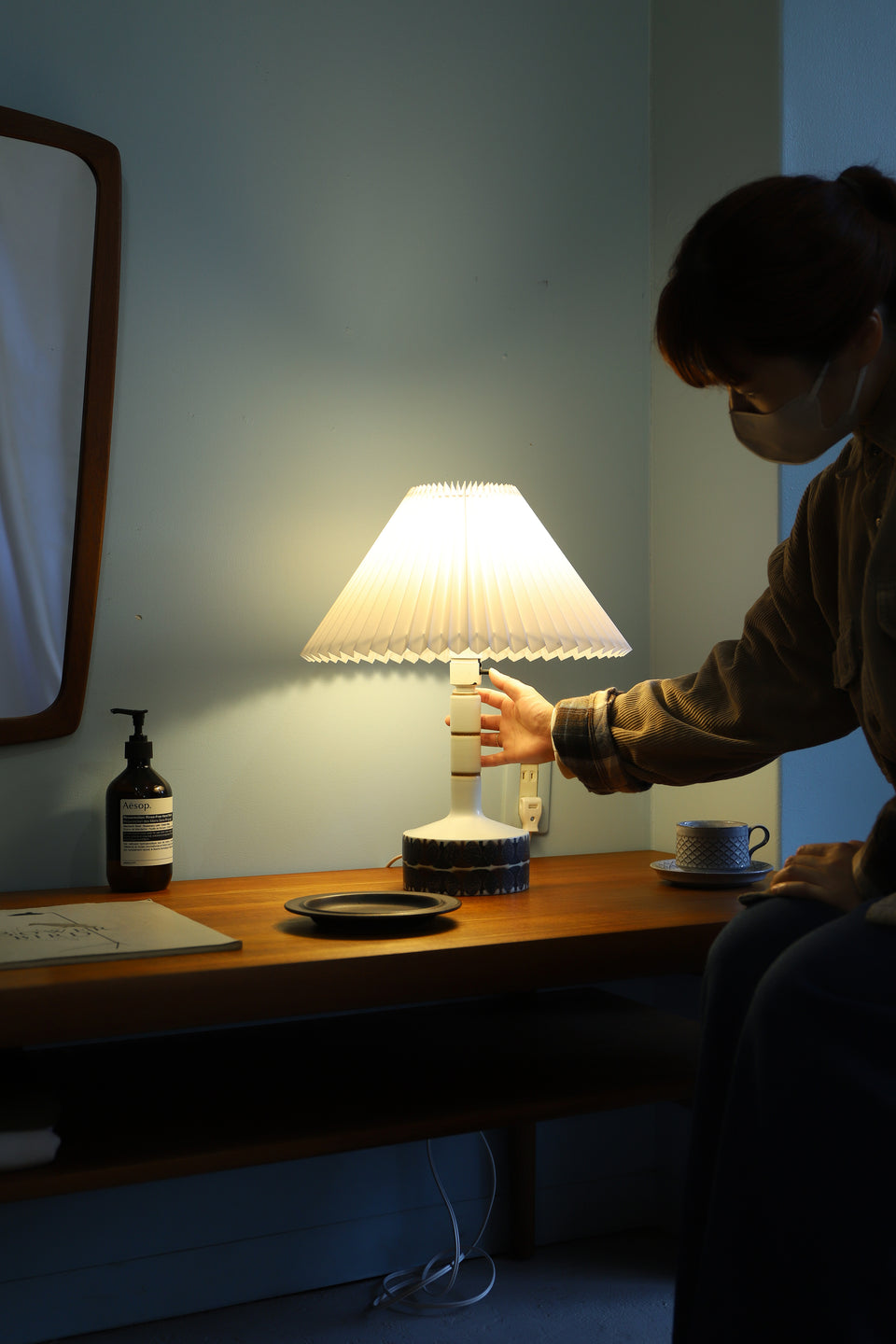 Royal Copenhagen Vintage Baca Table Lamp Ellen Malmer/ロイヤルコペンハーゲン バッカ テーブルランプ エレン・マルマー 間接照明 北欧インテリア