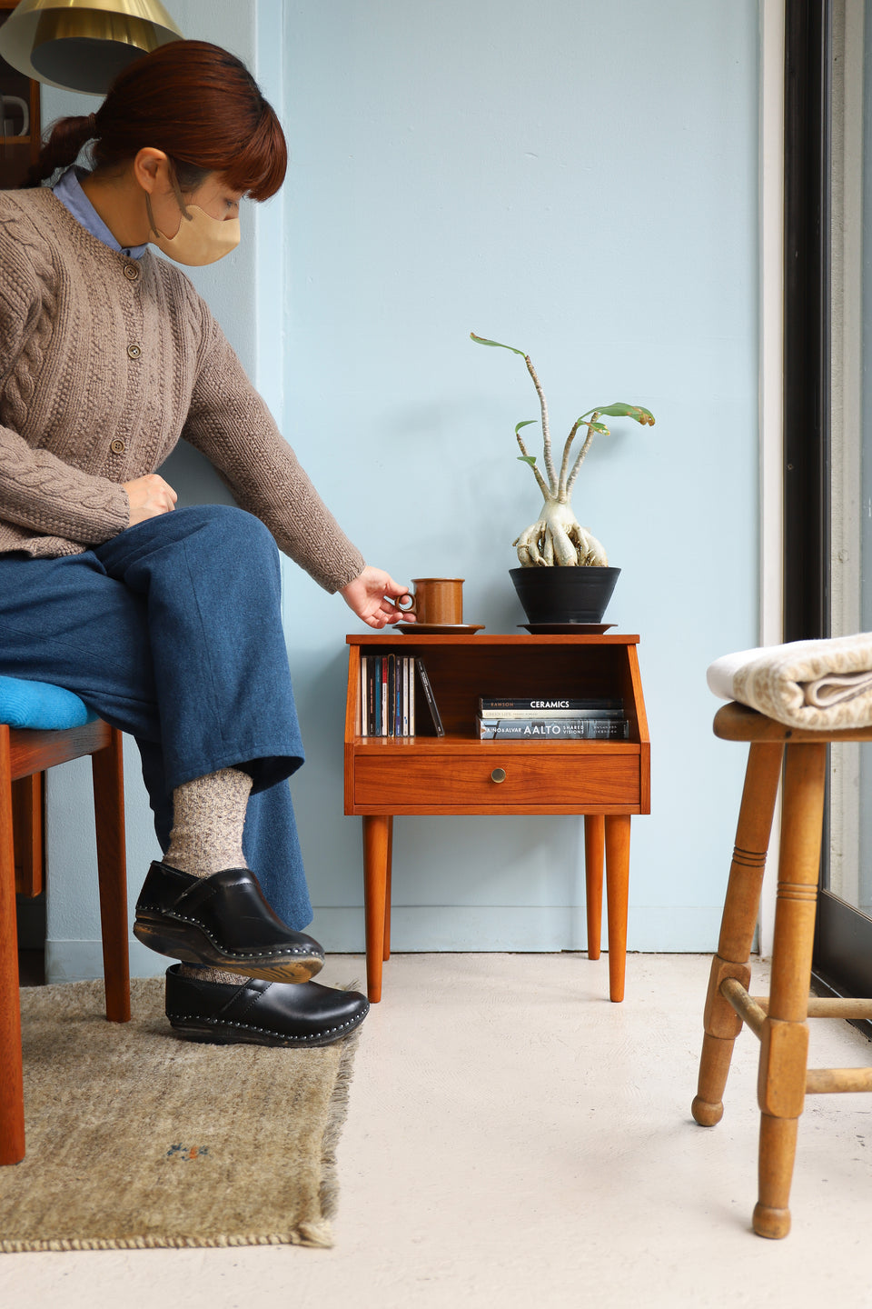 Swedish Vintage Bedside Table Chest/スウェーデンヴィンテージ ベッドサイド テーブル チェスト 北欧家具