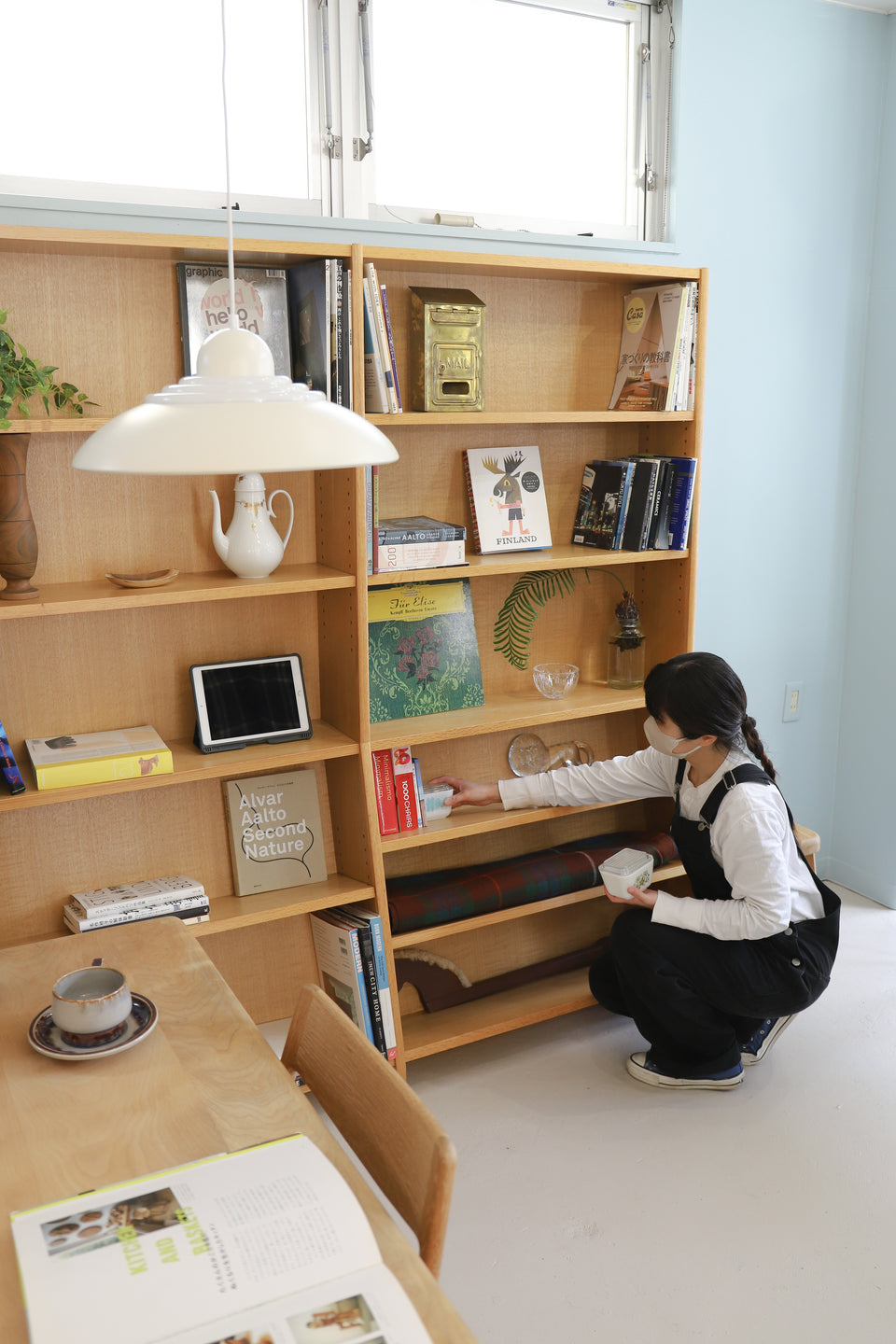 Library Large Bookshelf/本棚 図書館 収納家具 ブックシェルフ