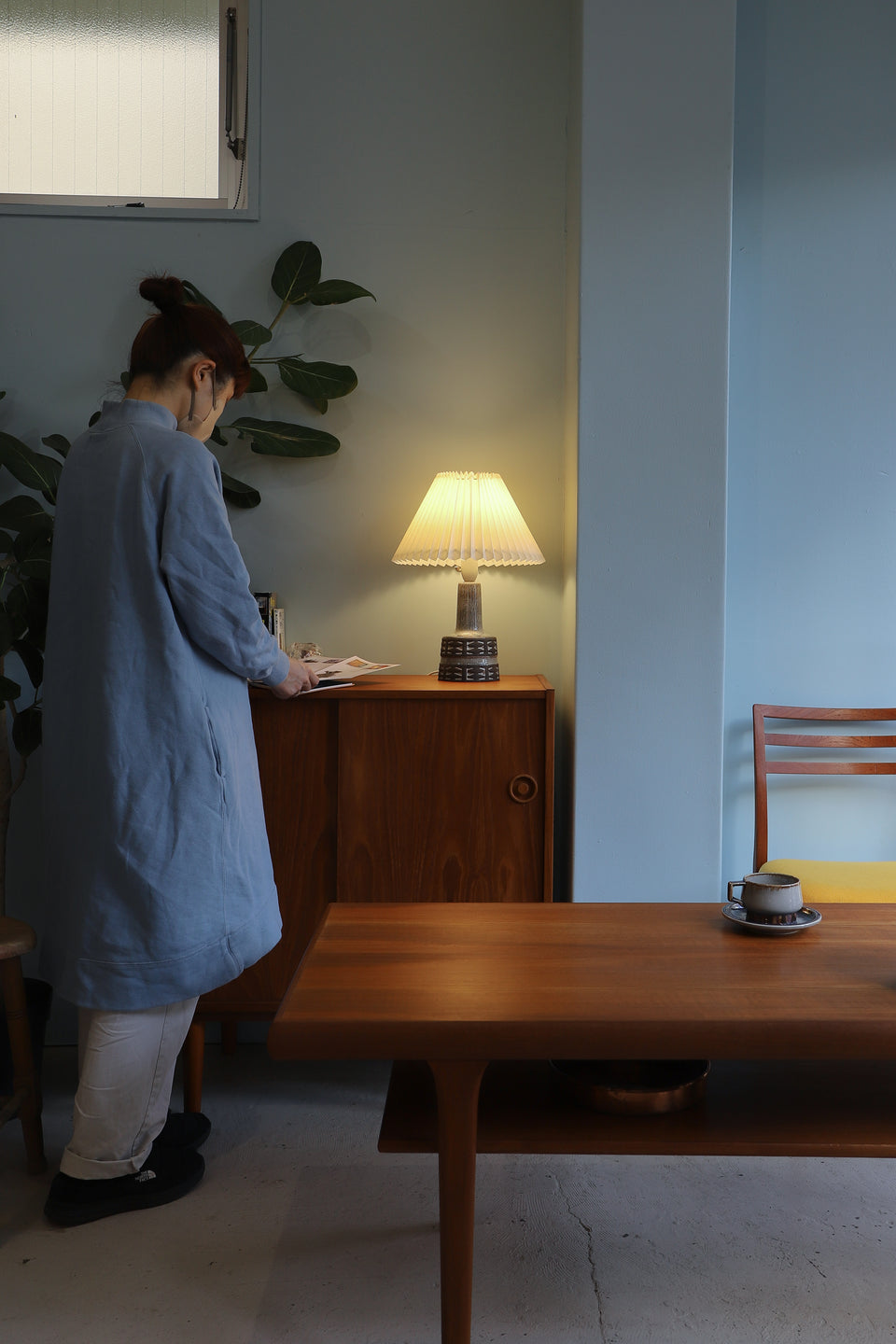 Frank Keramik Table Lamp Danish Vintage/デンマークヴィンテージ フランクケラミック テーブルランプ 間接照明 北欧インテリア