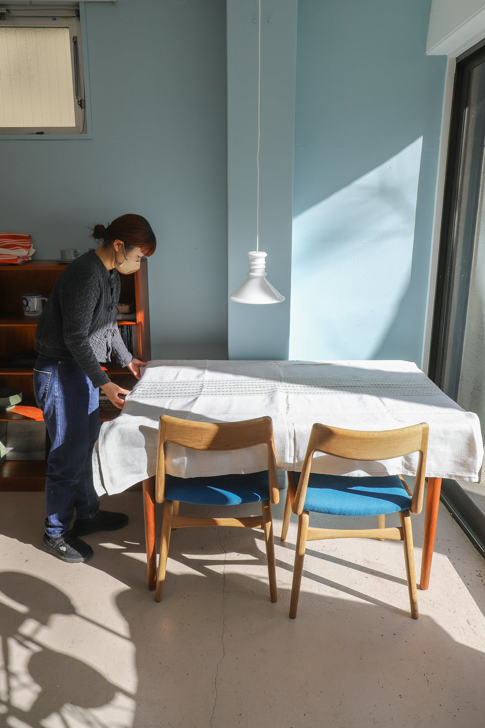 Vintage Fabric Table Cloth Scandinavian Interior/ヴィンテージ ファブリック カーテン テーブルクロス 北欧インテリア