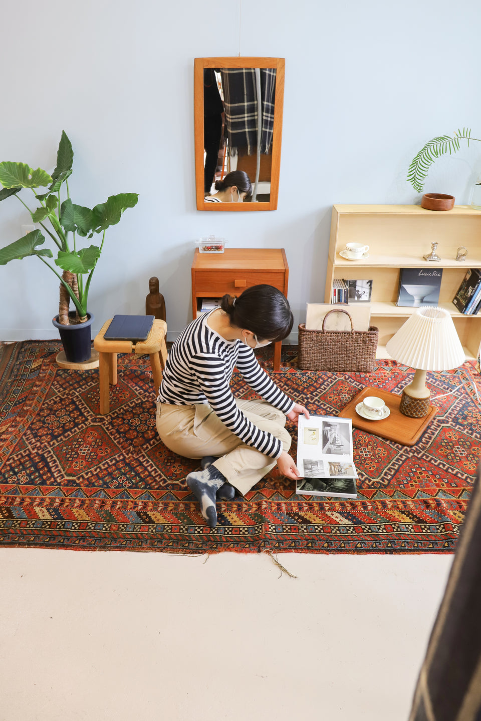 Old Kilim Vintage Rug Persian Carpet/オールドキリム ペルシャ絨毯 ヴィンテージラグ カーペット 敷物