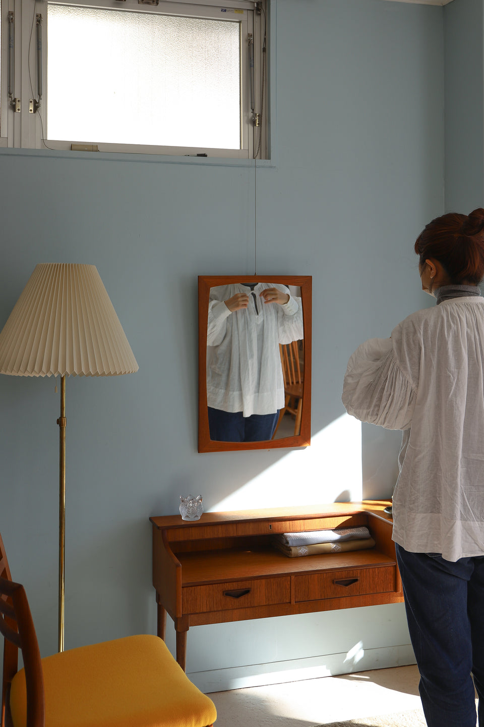 Danish Vintage Wall Mirror/デンマークヴィンテージ ウォールミラー 鏡 北欧インテリア