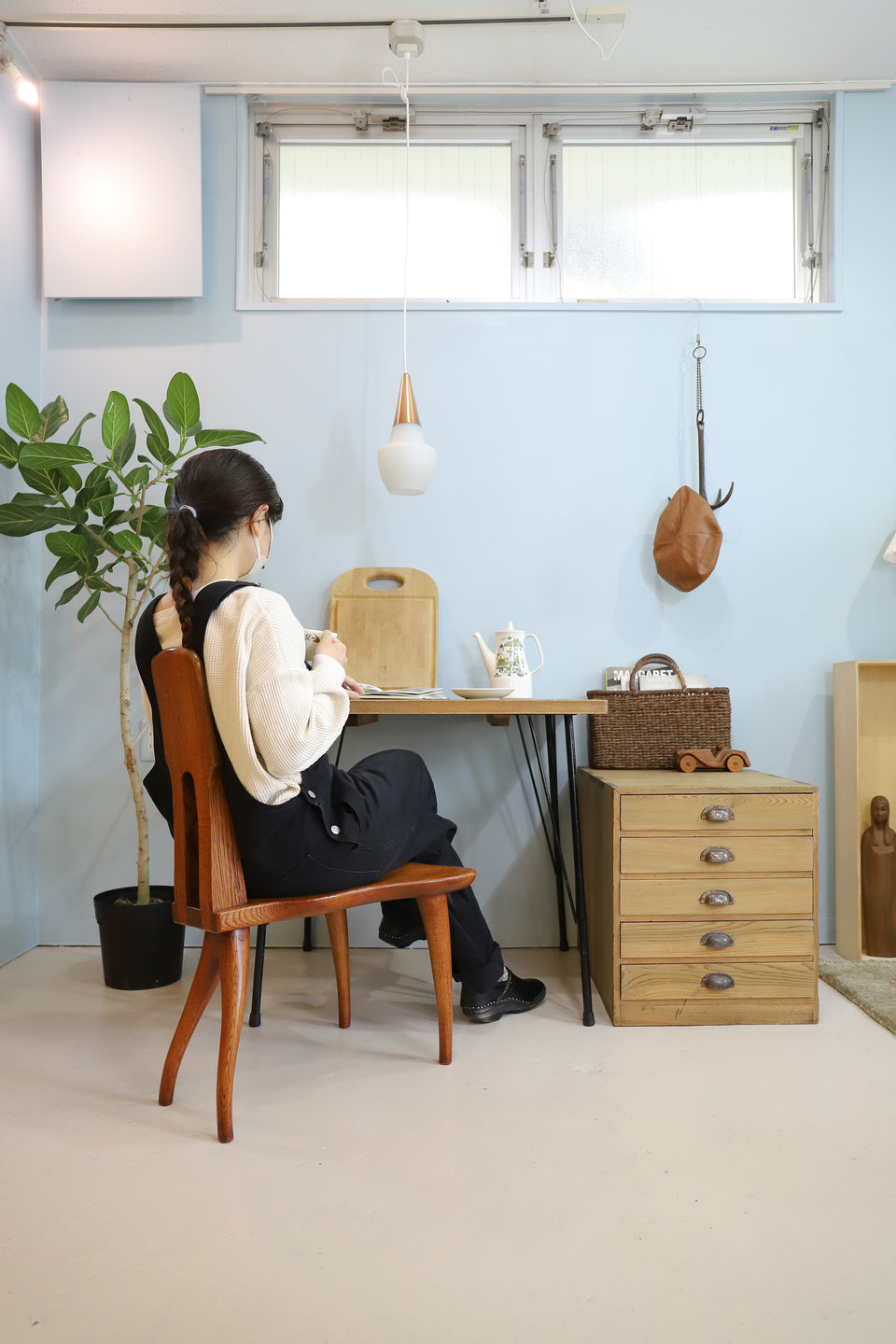 Old Wood and Iron Leg Remake Table/古材 リメイクテーブル 鉄脚 デスク 机