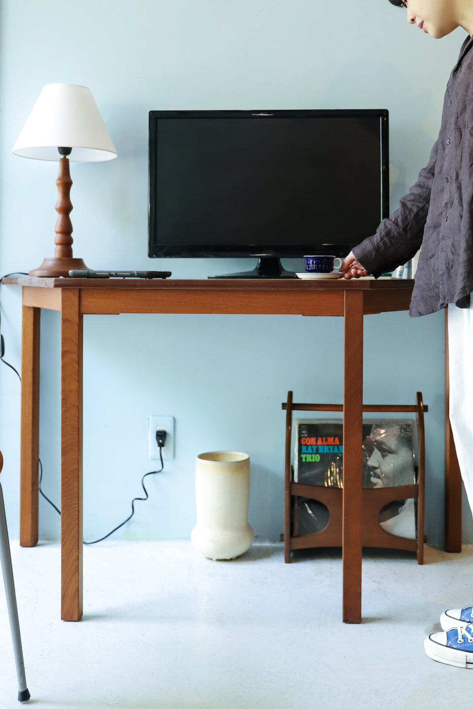 Danish Vintage Trapezoid Table/デンマークヴィンテージ テーブル 台形 チーク材 北欧家具