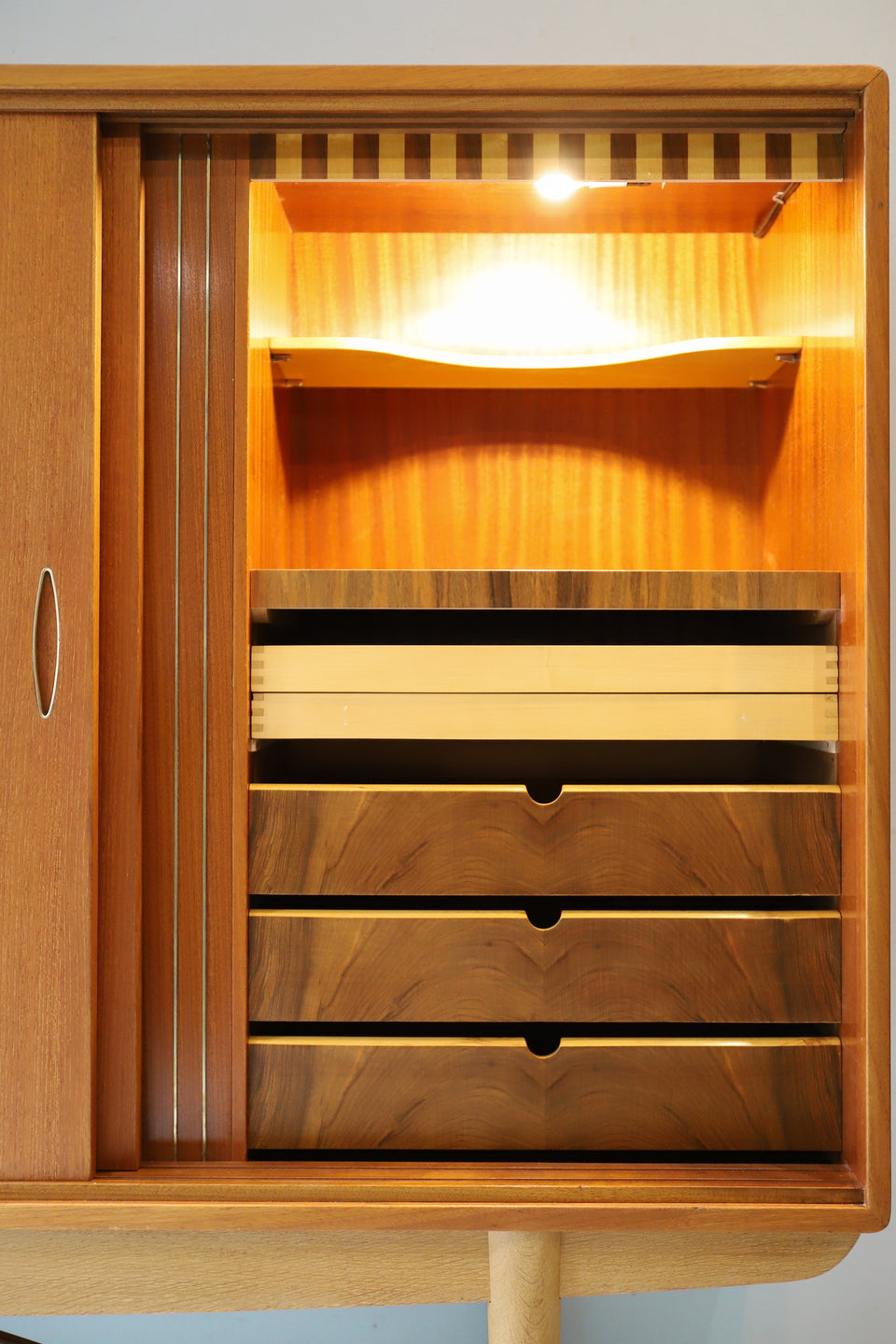 Danish Vintage High Sideboard/デンマークヴィンテージ サイドボード チーク材 北欧家具