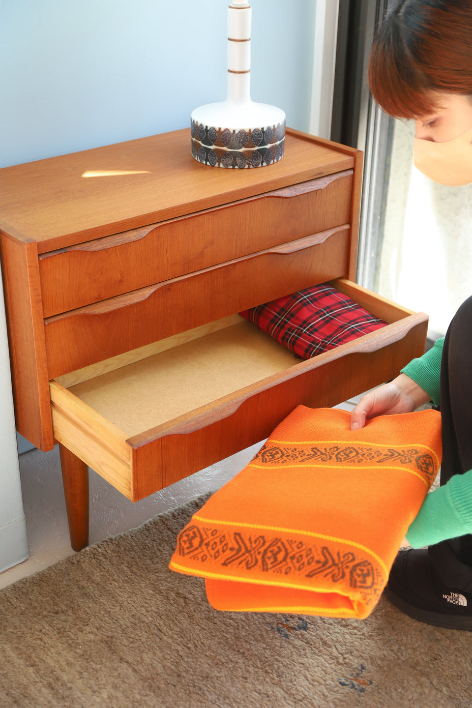 Danish Vintage Bed Side Chest 3Drawers/デンマークヴィンテージ 3段 ベッドサイドチェスト チーク材 北欧家具