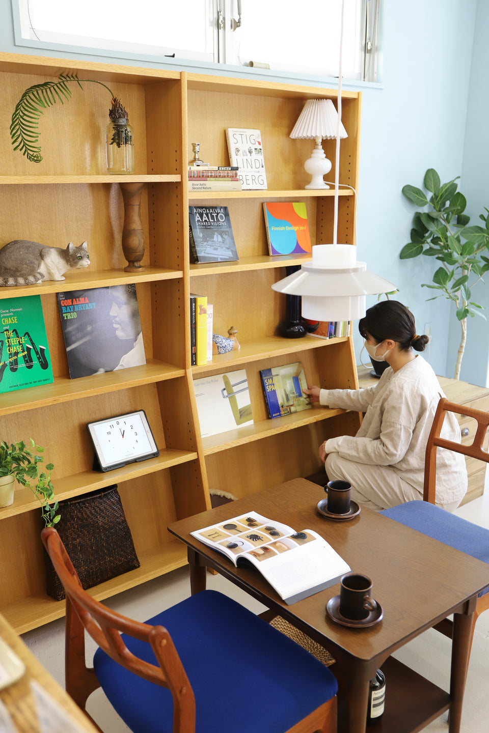 Large Library Bookshelf/ブックシェルフ 本棚 図書館 収納家具