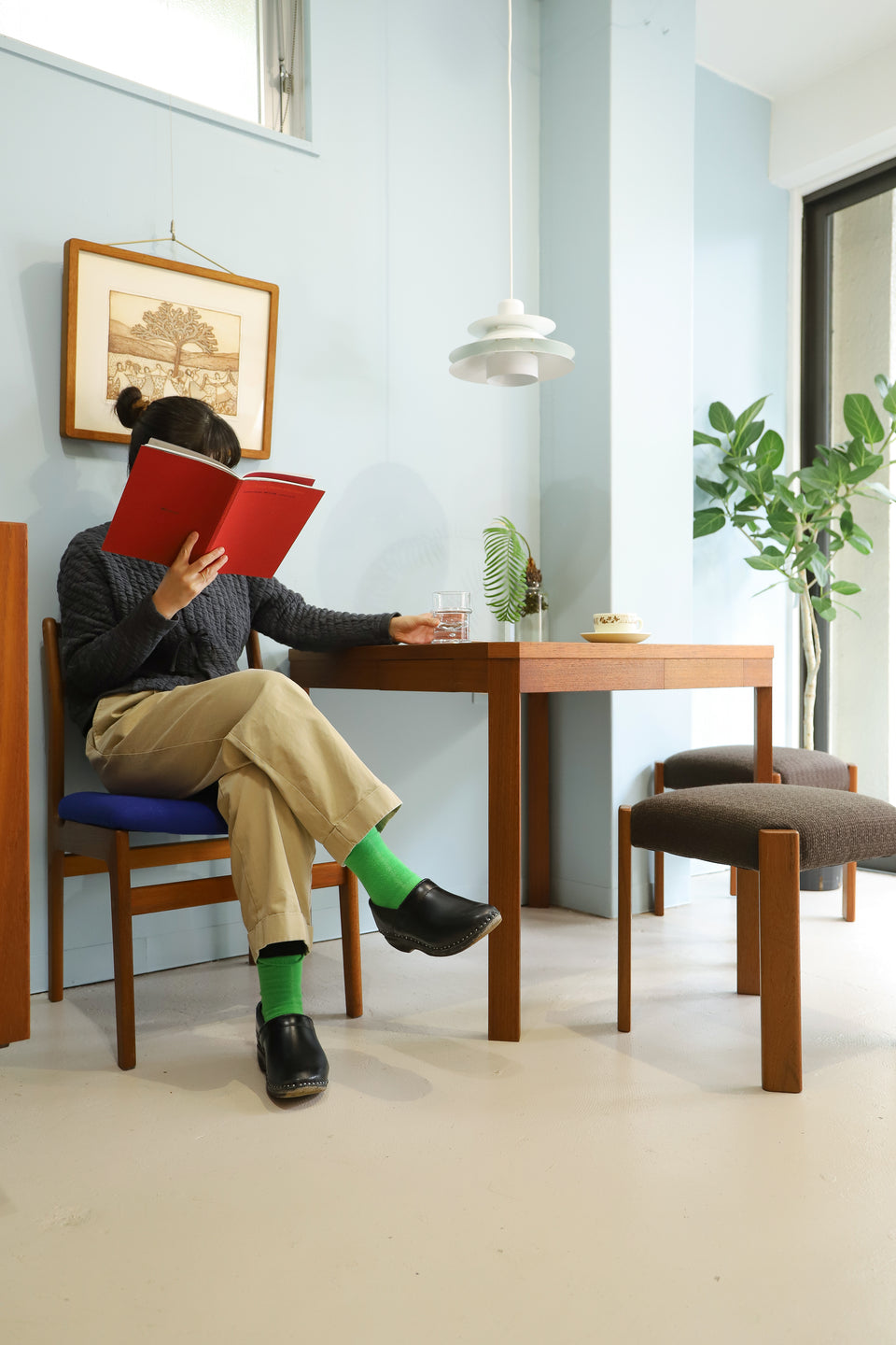 Japanese Vintage Small Dining Table/ジャパンヴィンテージ ダイニングテーブル 二人掛け チーク材 シンプルモダン