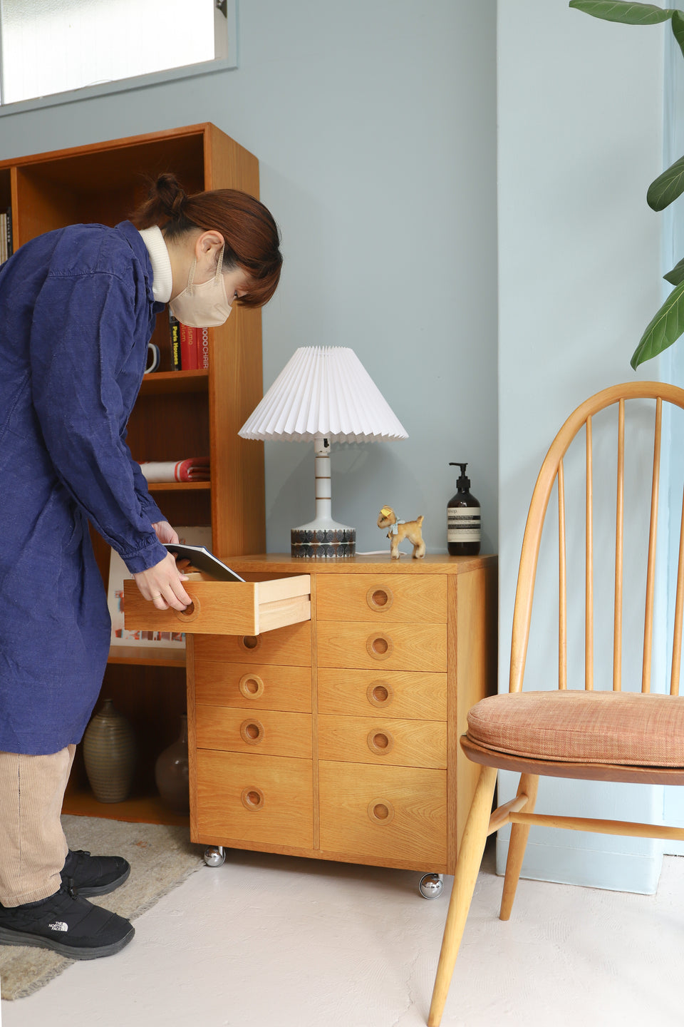 Japanese Vintage Oakwood Drawer Cabinet/ジャパンヴィンテージ キャビネット 引き出し オーク材 収納
