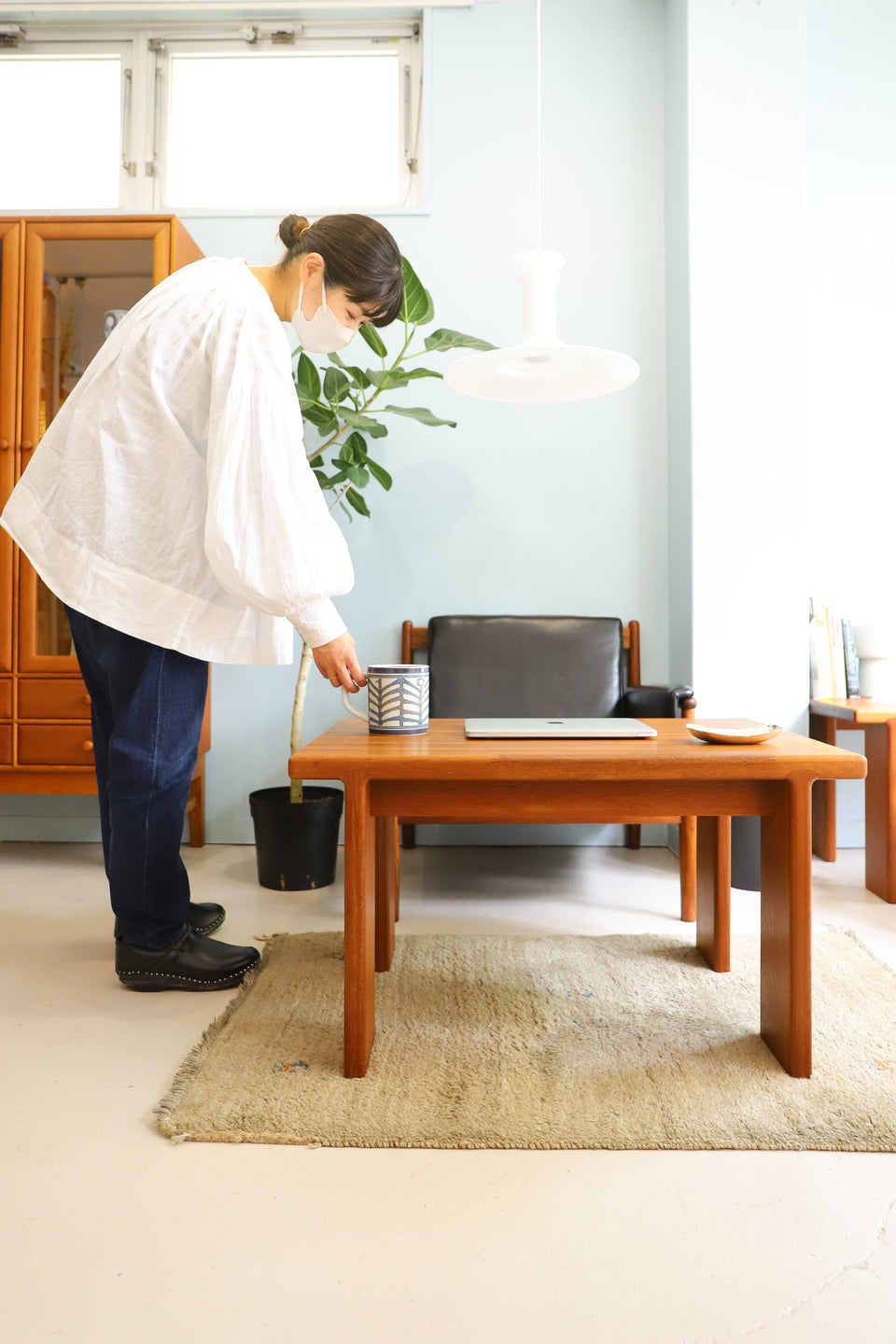 Japanese Vintage Teakwood Center Table/ジャパンヴィンテージ センターテーブル チーク集成材 サイドテーブル