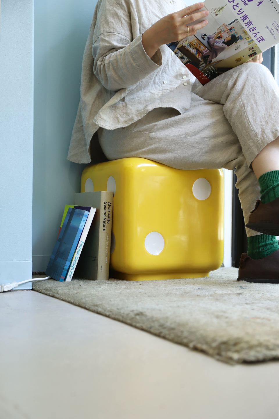 Midcentury Vintage Dies Stool FRP/ヴィンテージ サイコロスツール ダイス ミッドセンチュリー レトロ