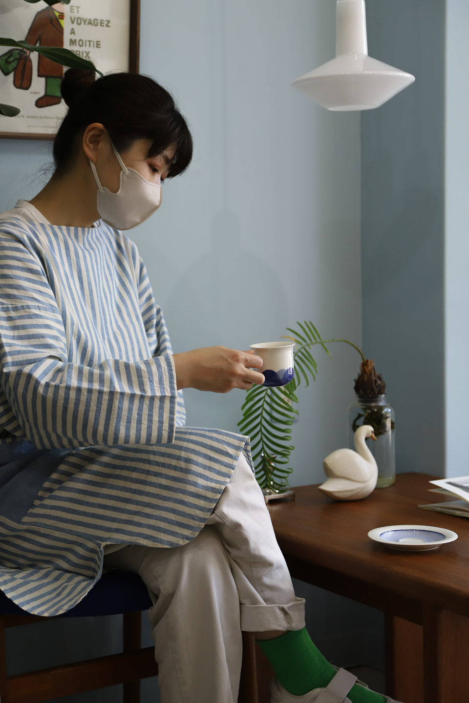 ARABIA Pudas Arctica Coffee Cup and Saucer/アラビア プダス アークティカ コーヒーカップ&ソーサー 北欧ヴィンテージ食器