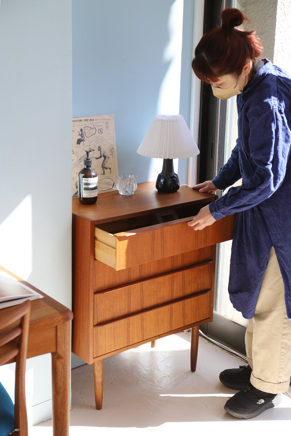 Danish Vintage Small Chest 4Drawers/デンマークヴィンテージ 4段 スモールチェスト チーク材 北欧家具